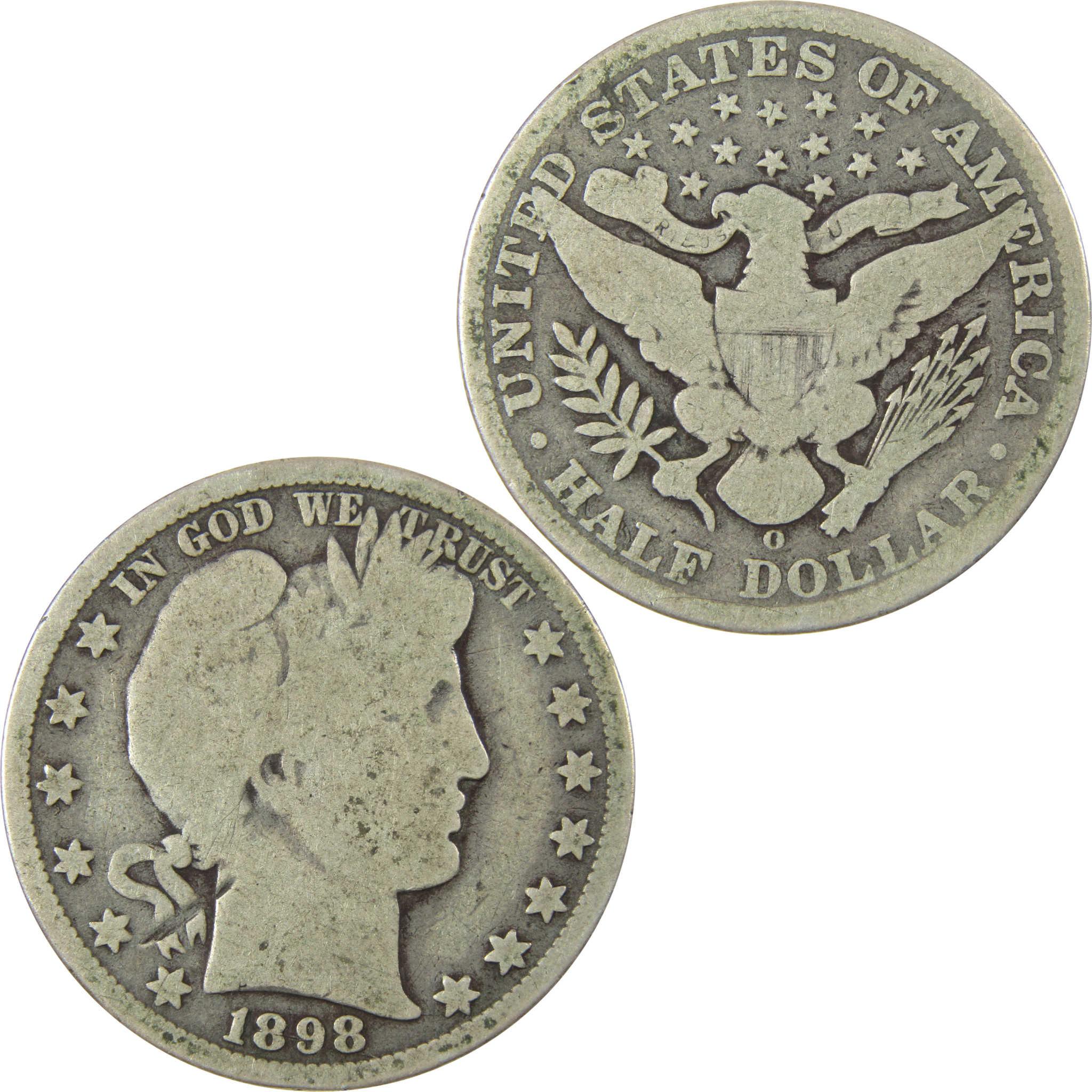 1898 O Barber Silver 50c VG Very Good Details 50c CoinSKU:CP1487