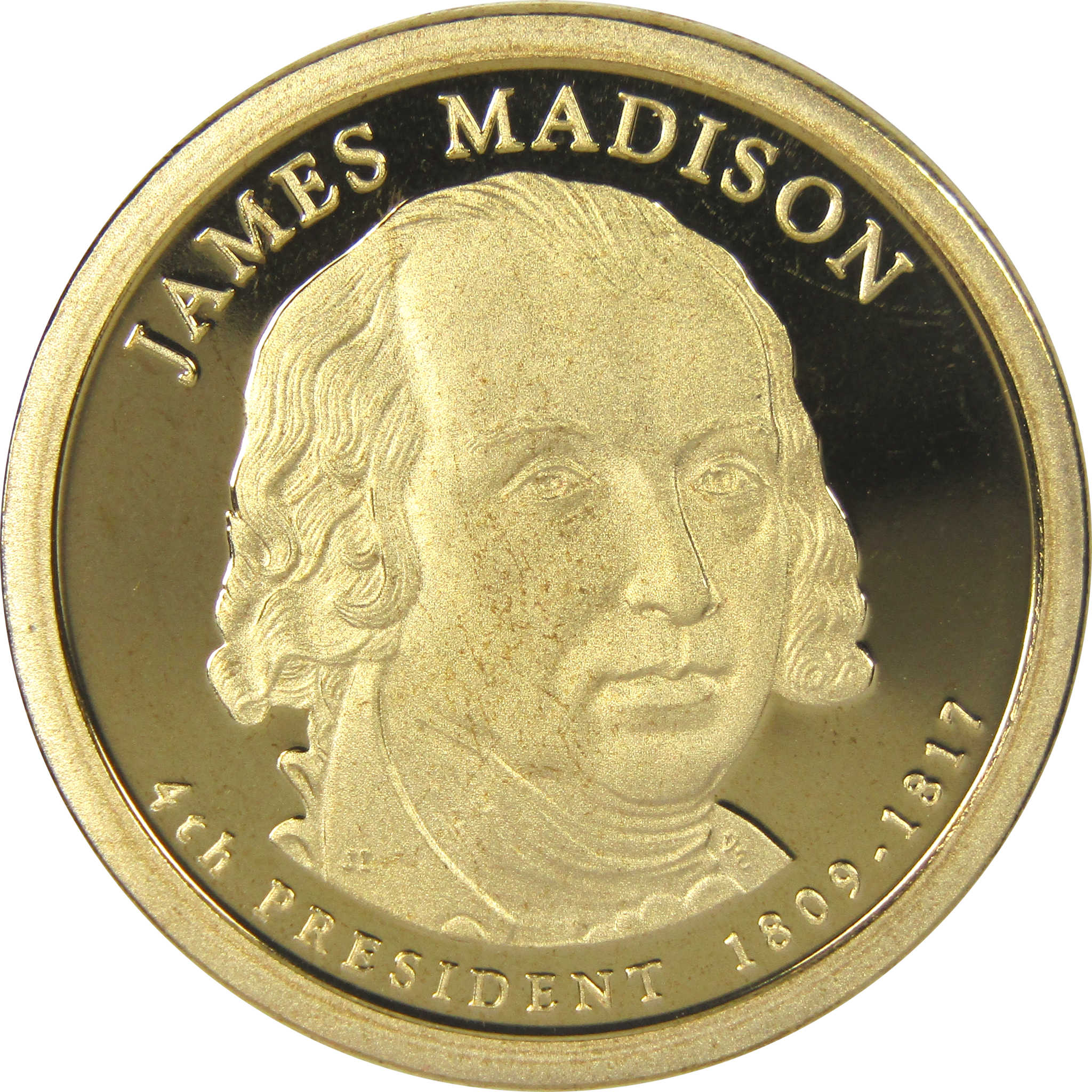 2007 S James Madison Presidential Dollar Choice Proof $1 Coin