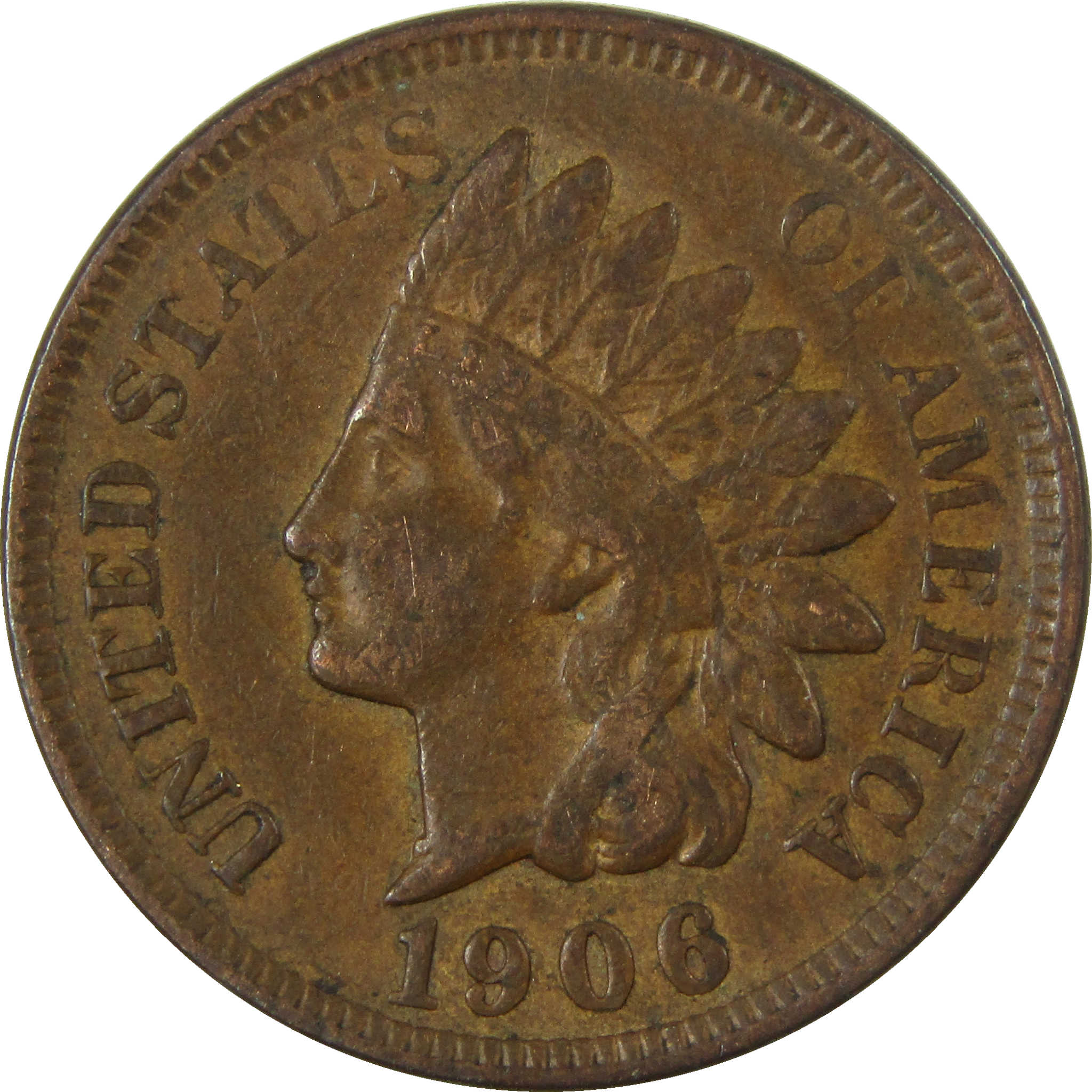1906 Indian Head Cent XF EF Extremely Fine Penny 1c Coin SKU:I26977