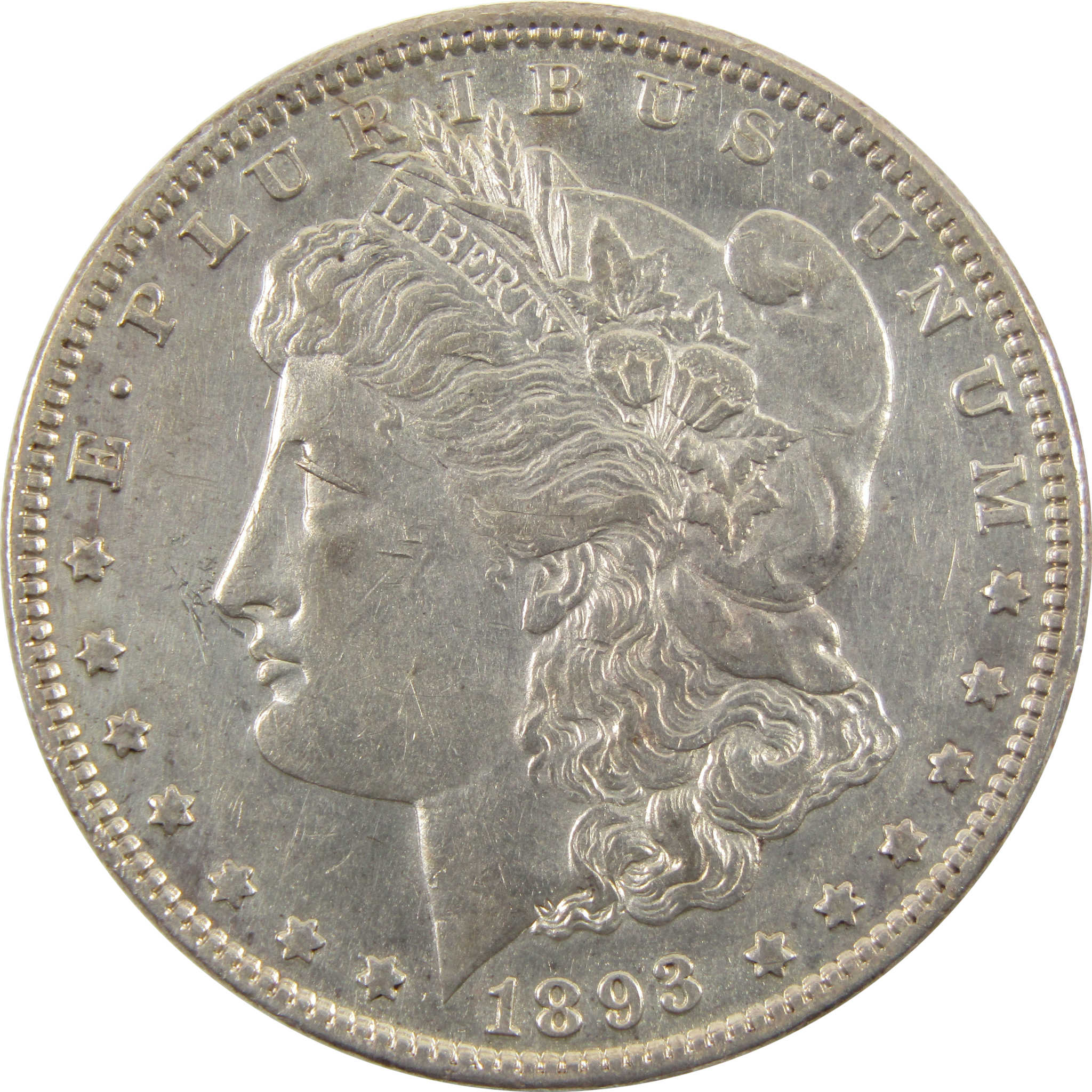 1893 Morgan Dollar AU About Unc Details 90% Silver $1 SKU:I10647 - Morgan coin - Morgan silver dollar - Morgan silver dollar for sale - Profile Coins &amp; Collectibles