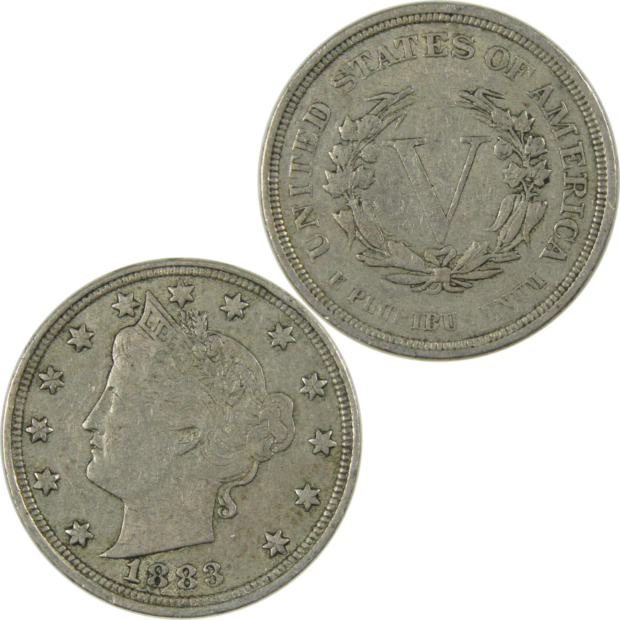 1883 No Cents Liberty Head V Nickel VF Very Fine 5c Coin SKU:I27244