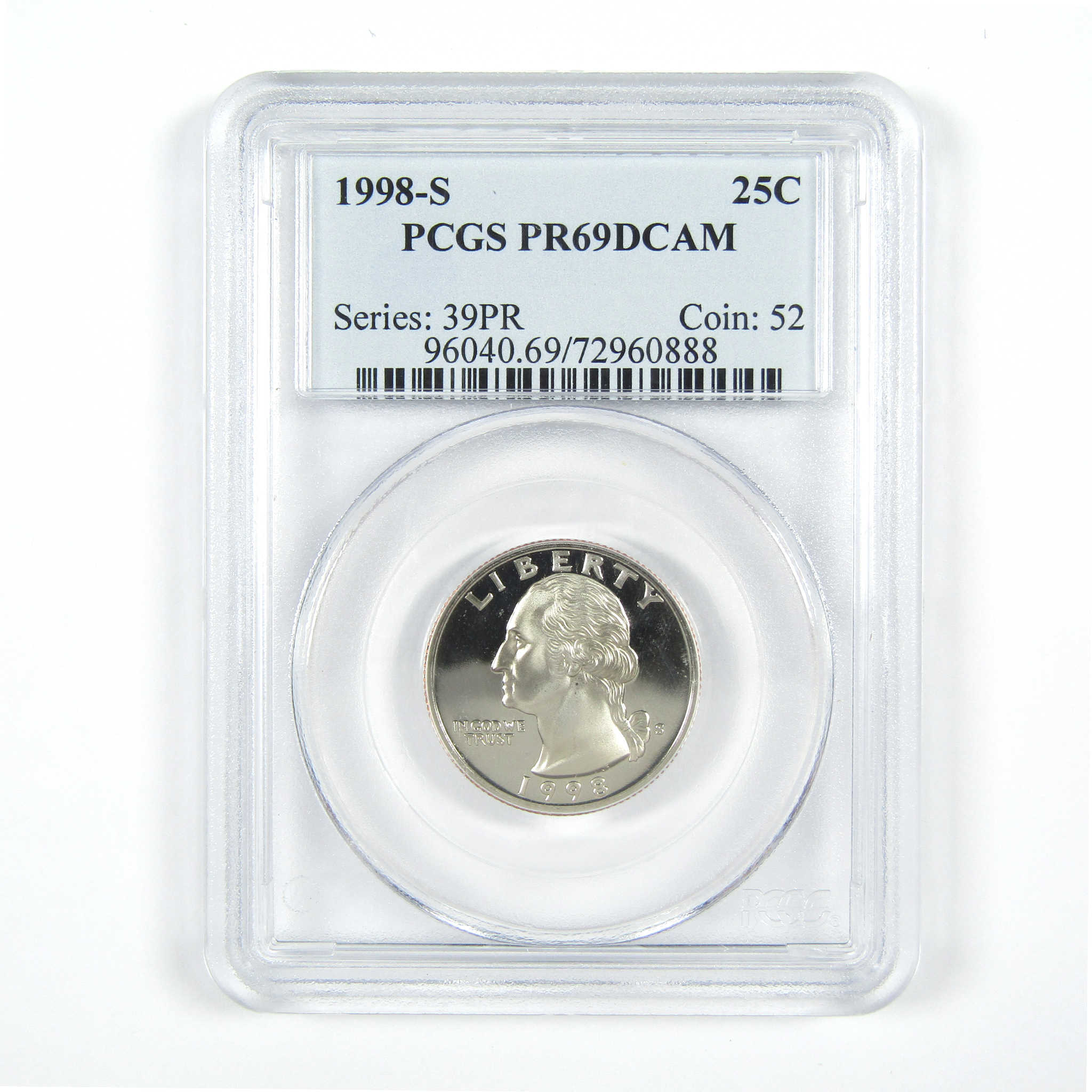 1998 S Washington Quarter 2 Piece Set PR 69 DCAM PCGS SKU:CPC7427