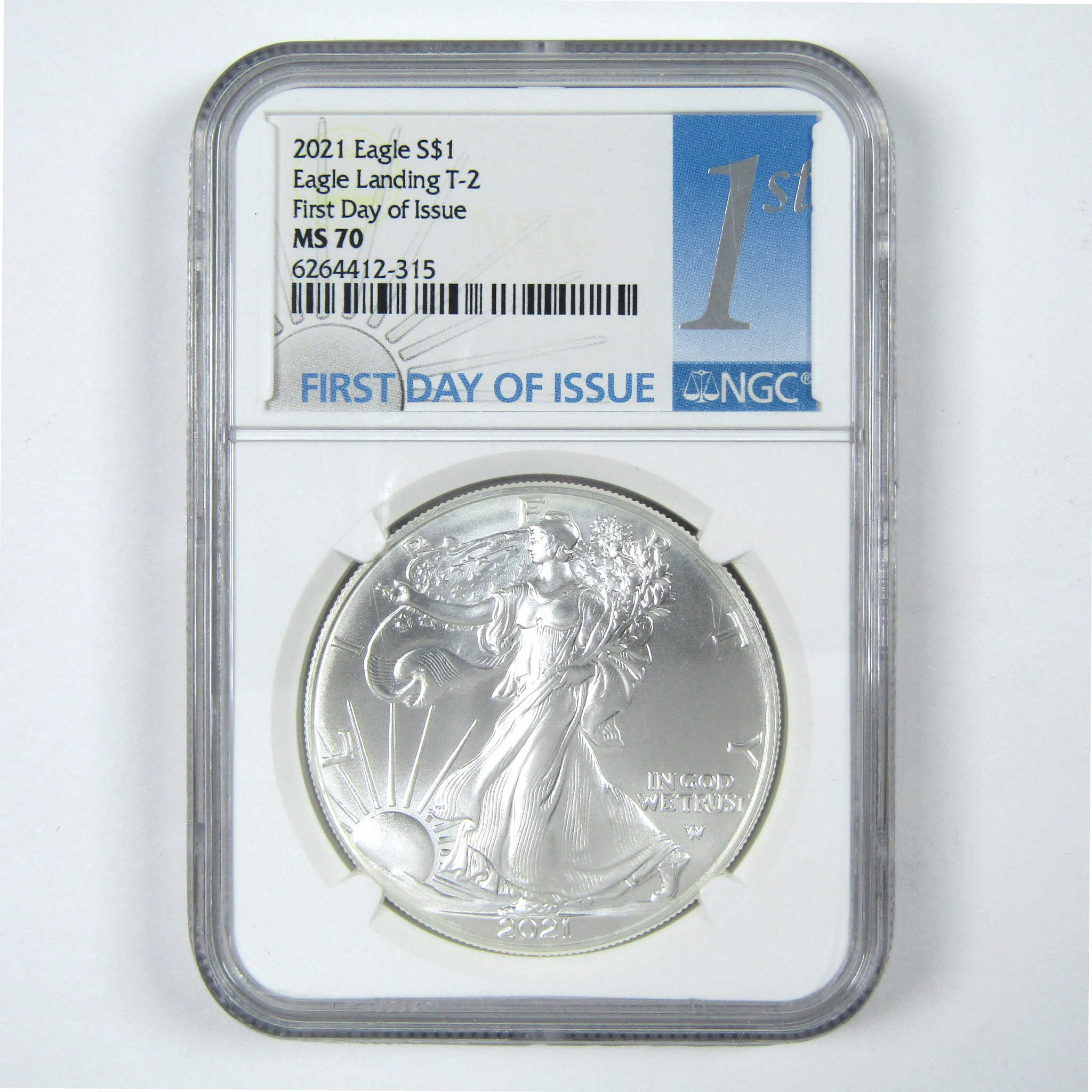 2021 Type 2 American Silver Eagle MS 70 NGC $1 First Day SKU:CPC8013