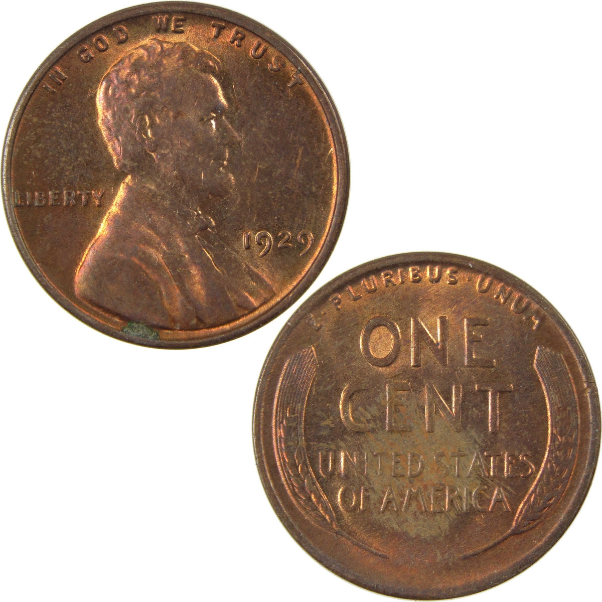 1929 Lincoln Wheat Cent Uncirculated Penny 1c Coin SKU:I28262