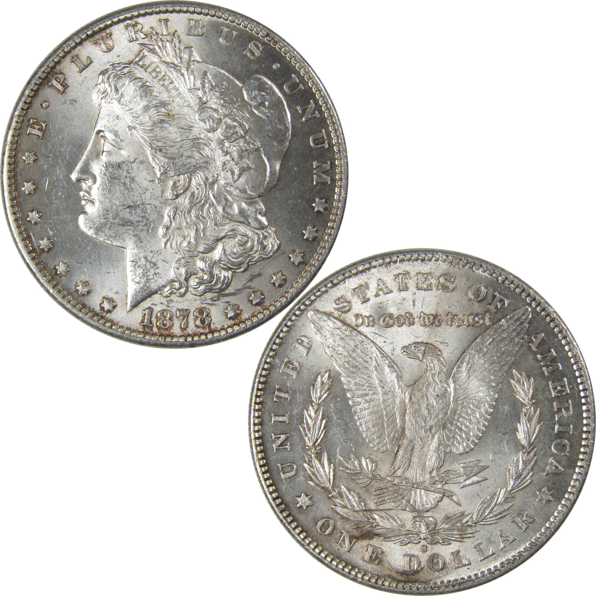 1878 S Morgan Dollar Uncirculated Silver $1 Coin SKU:I22797 - Morgan coin - Morgan silver dollar - Morgan silver dollar for sale - Profile Coins &amp; Collectibles