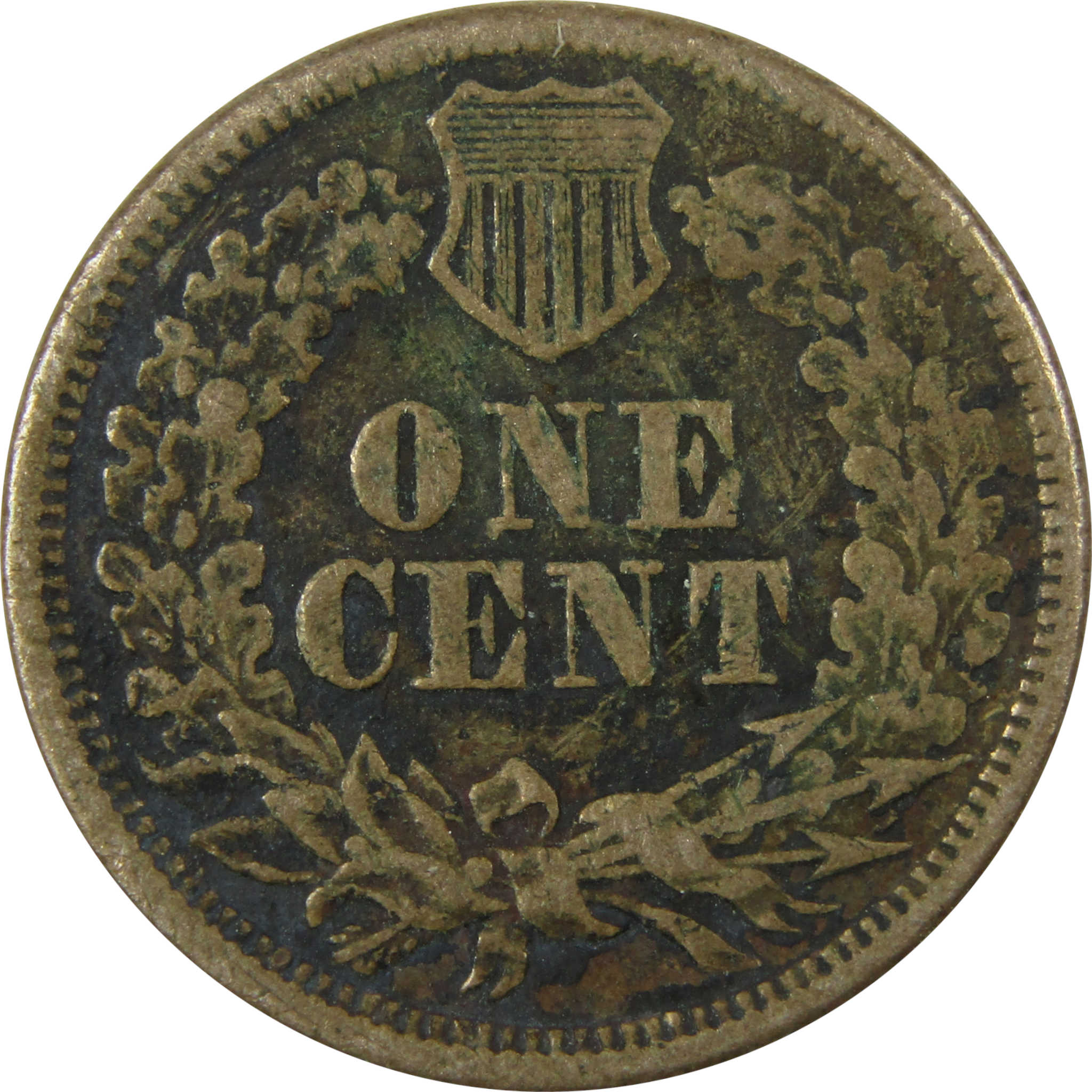 1860 Indian Head Cent F Fine Details Penny 1c Coin SKU:CP1163