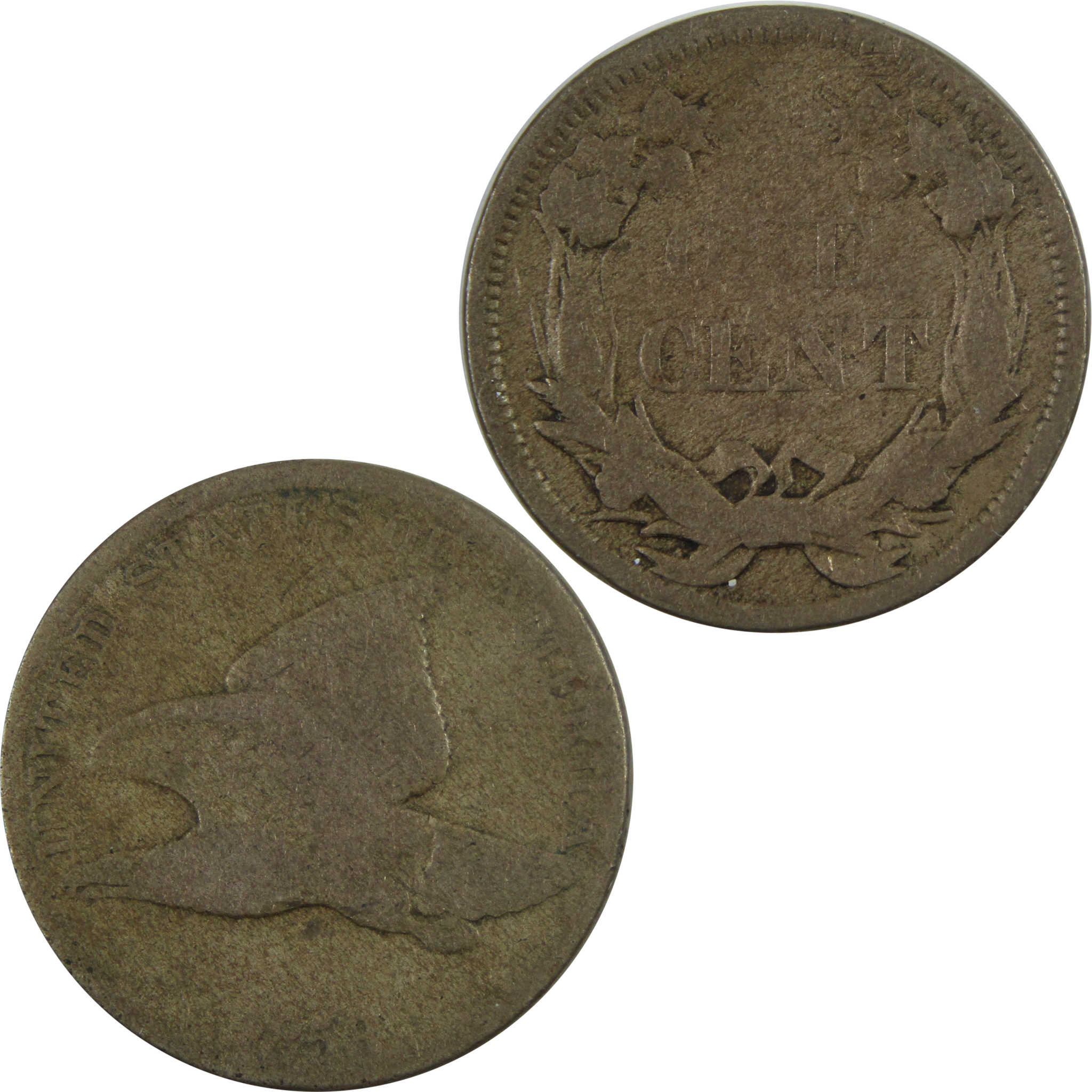 1858 Lg Ltr Flying Eagle Cent AG About Good Copper-Nickel SKU:I14527