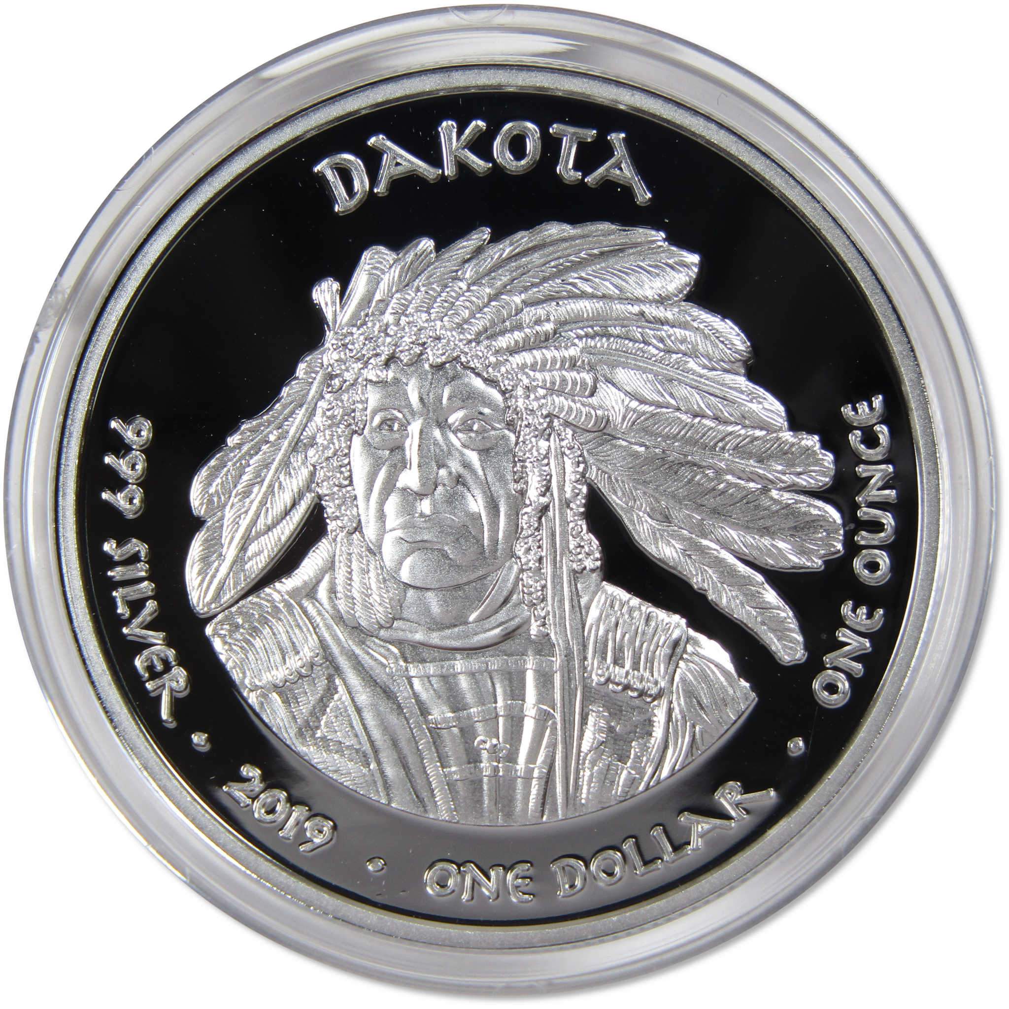 2019 Native American Jamul Dakota Minnesota Turtle 1 oz Silver Proof