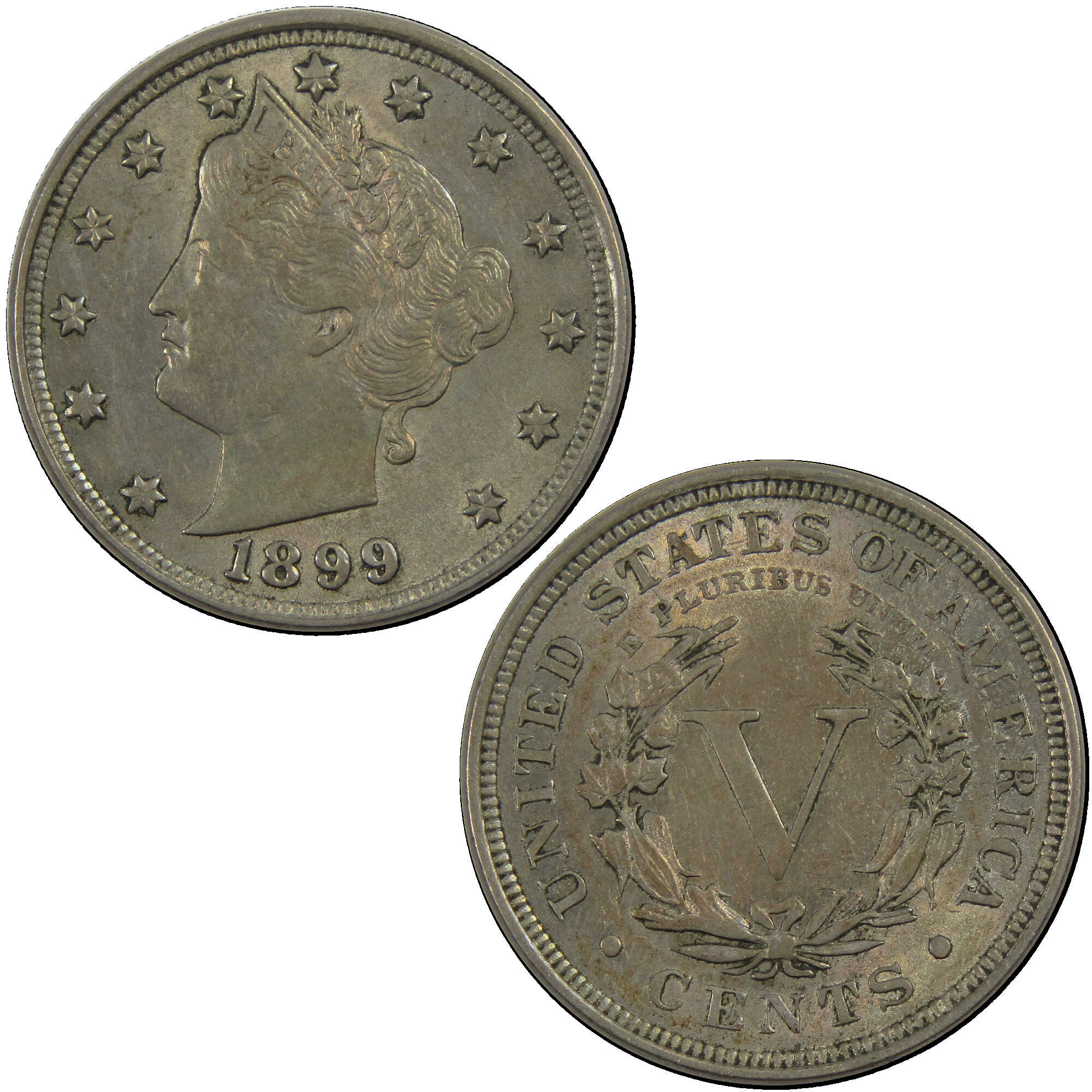 1899 Liberty Head V Nickel XF EF Extremely Fine 5c Coin SKU:I12906