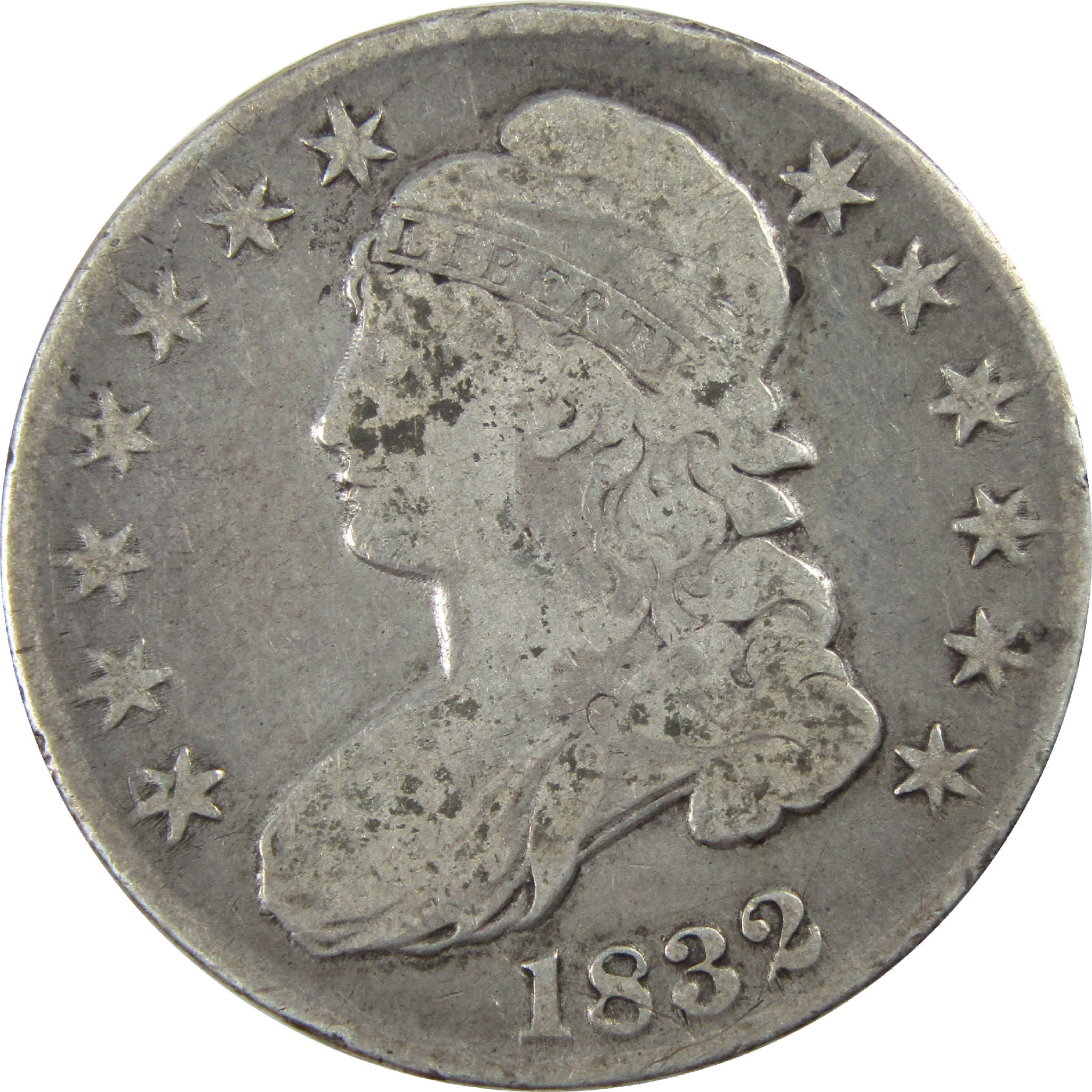 1832 Capped Bust Half Dollar AG About Good Silver 50c Coin SKU:I11746
