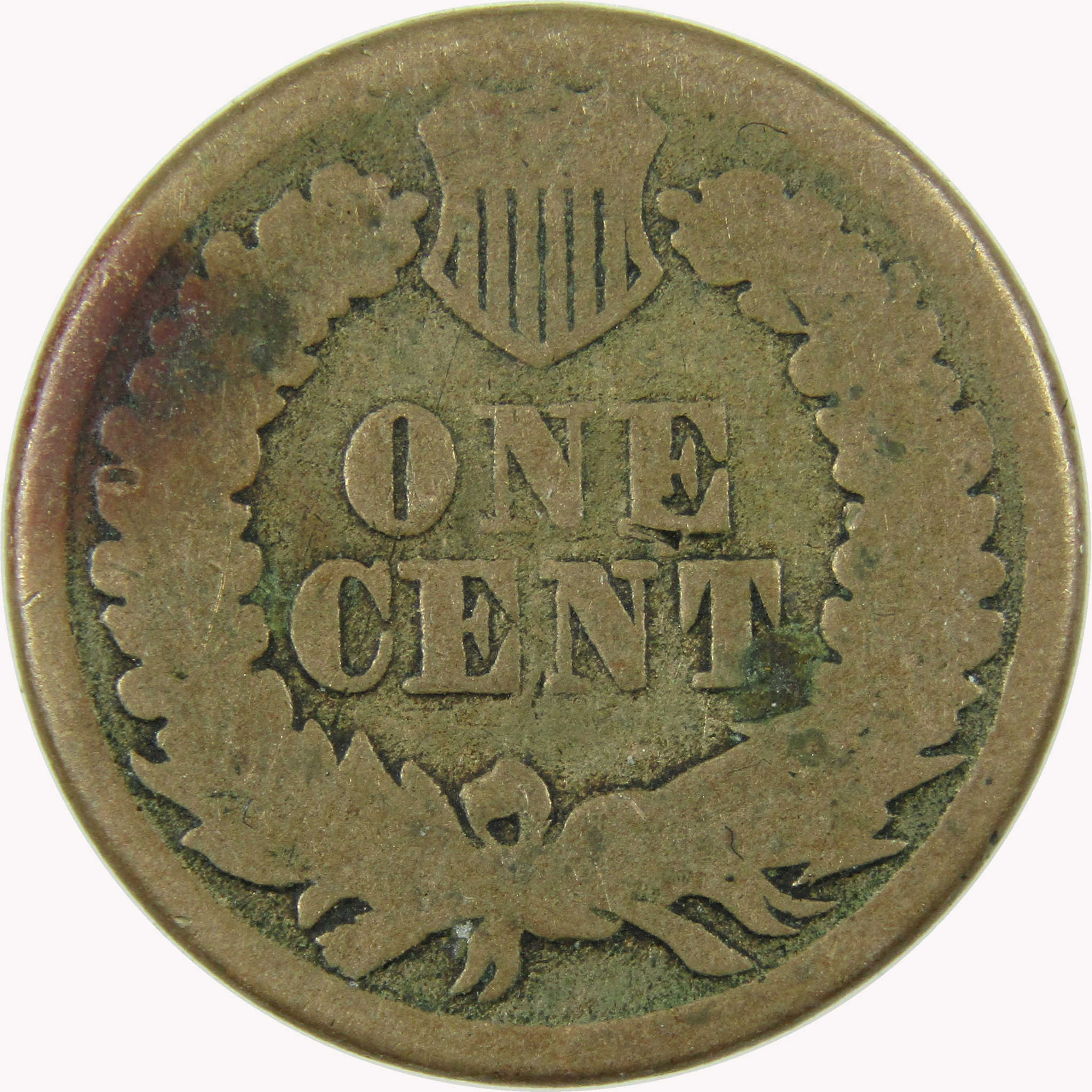 1860 Indian Head Cent AG About Good Penny 1c Coin SKU:CP1063