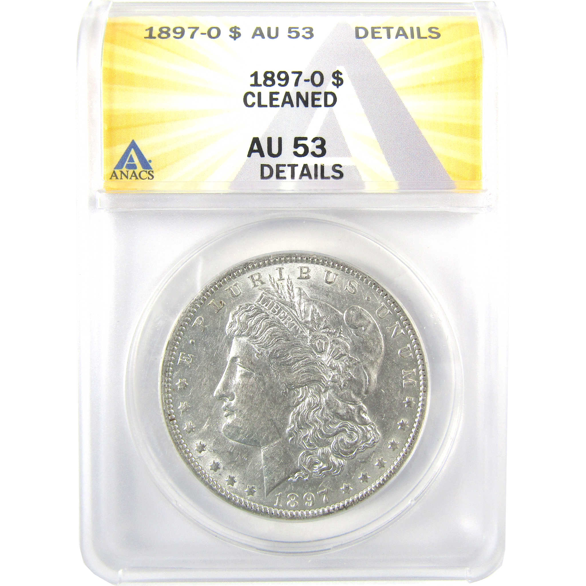 1897 O Morgan Dollar AU 53 Details ANACS Silver $1 Coin SKU:I19190 - Morgan coin - Morgan silver dollar - Morgan silver dollar for sale - Profile Coins &amp; Collectibles