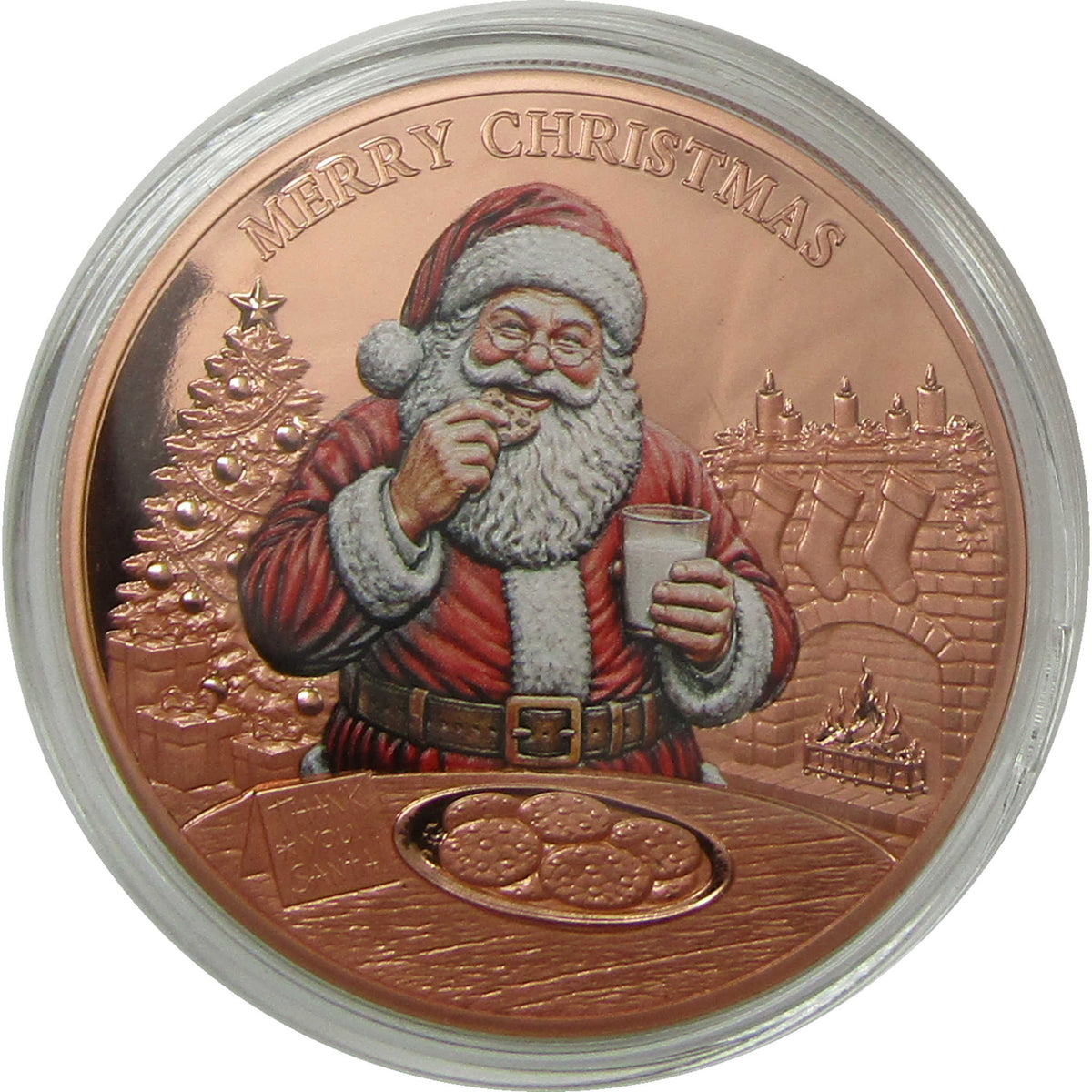 2026 Cameroon 5 oz Copper Merry Christmas Santa Milk and Cookies BU
