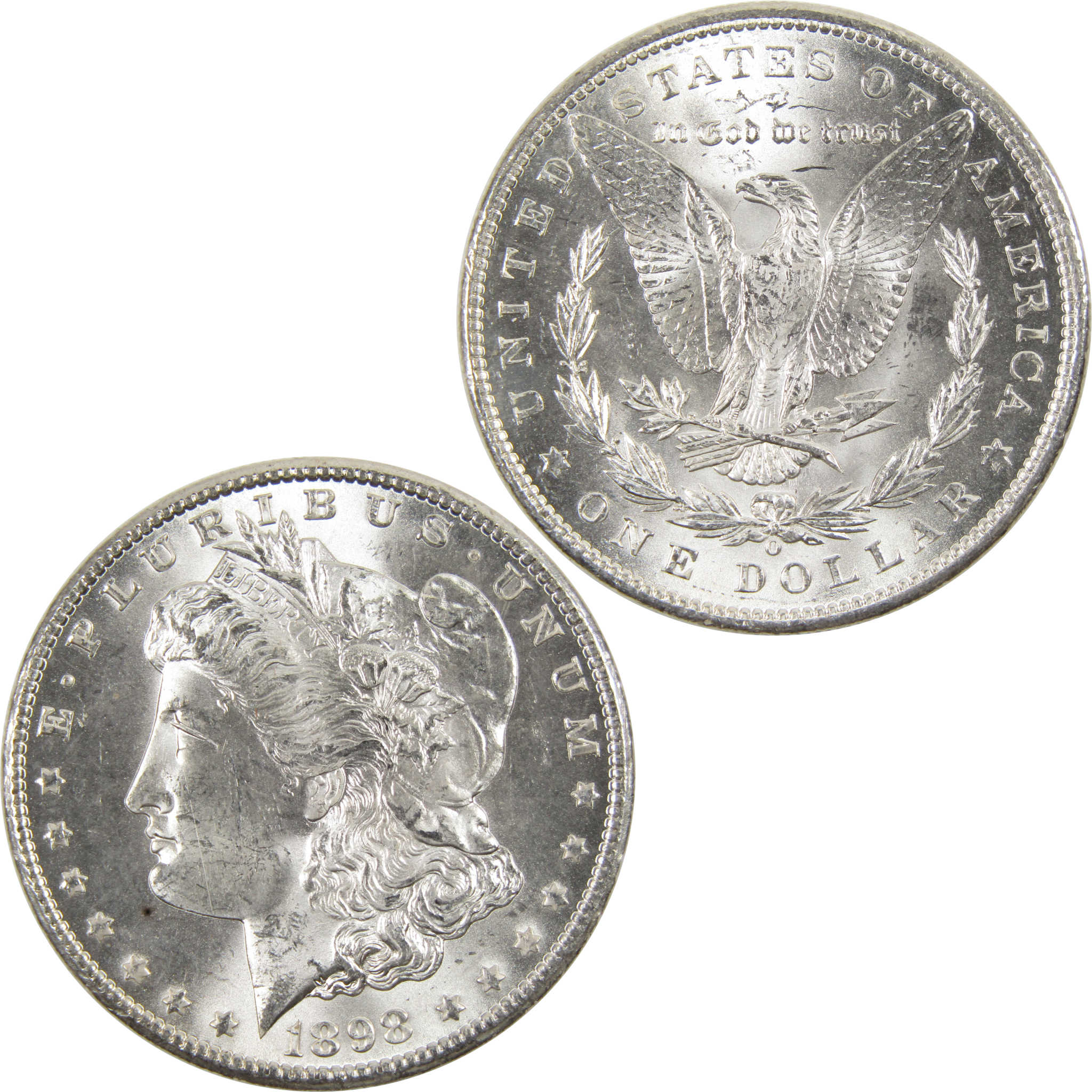 1898 O Morgan Dollar BU Uncirculated 90% Silver $1 Coin - Morgan coin - Morgan silver dollar - Morgan silver dollar for sale - Profile Coins &amp; Collectibles