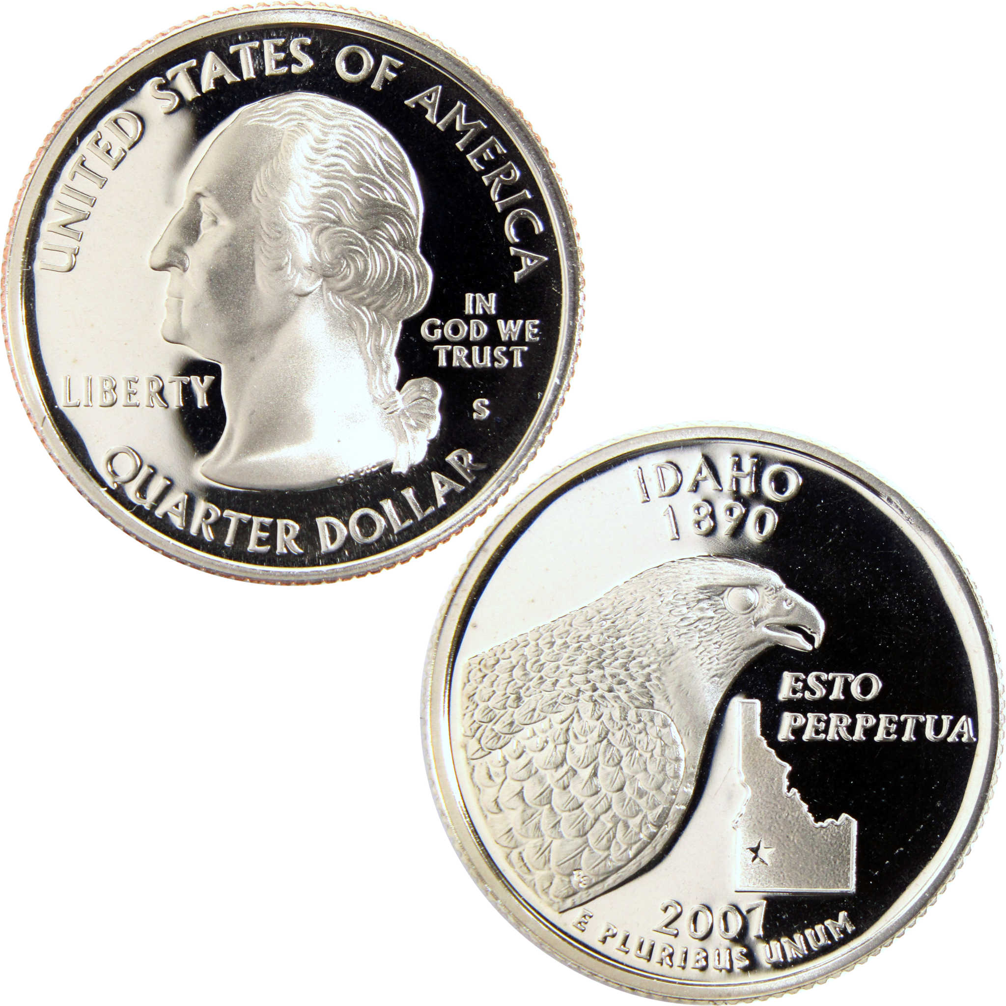 2007 S Idaho State Quarter Clad 25c Proof Coin