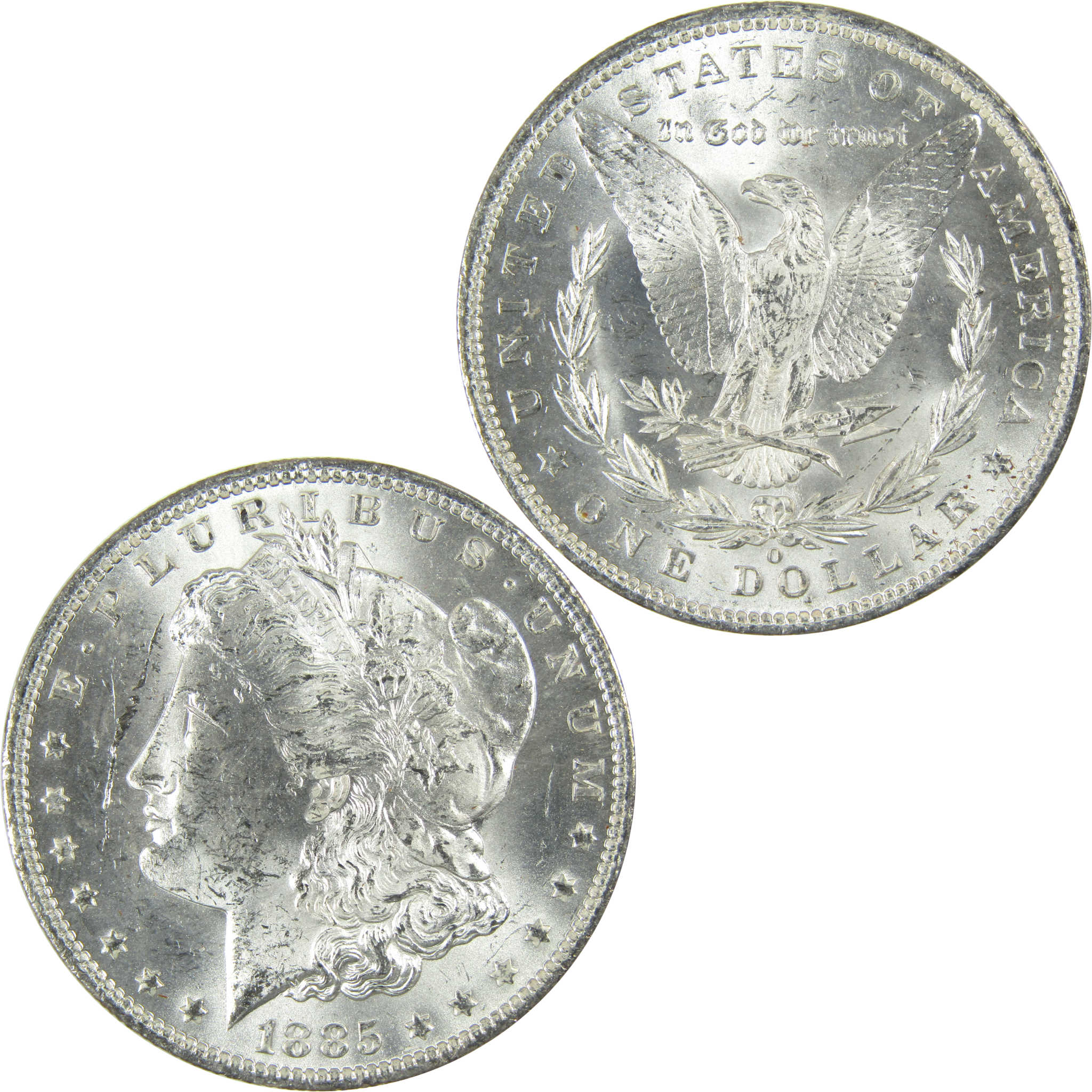 1885 O Morgan Silver Dollar Uncirculated Mint State $1 Coin SKU:I27466