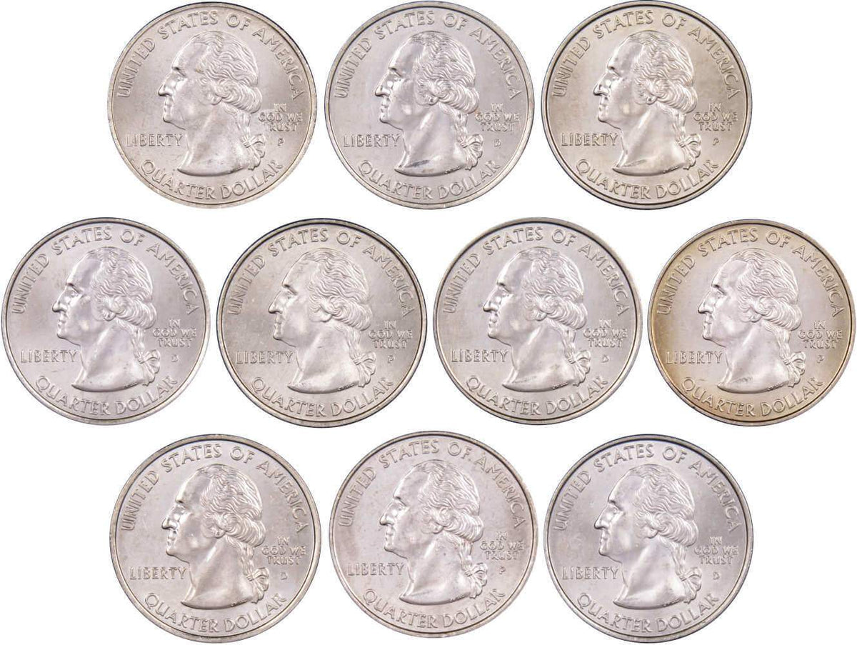2003 P&D State Quarter 10 Coin Set Clad Uncirculated Mint State