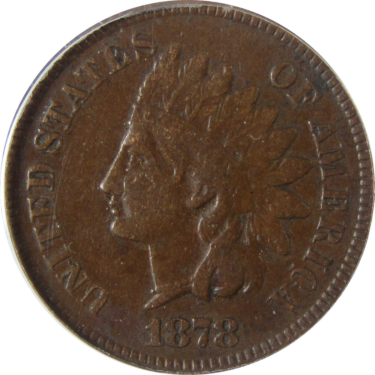 1878 Indian Head Cent VF 20 ANACS Penny 1c Coin SKU:I27957