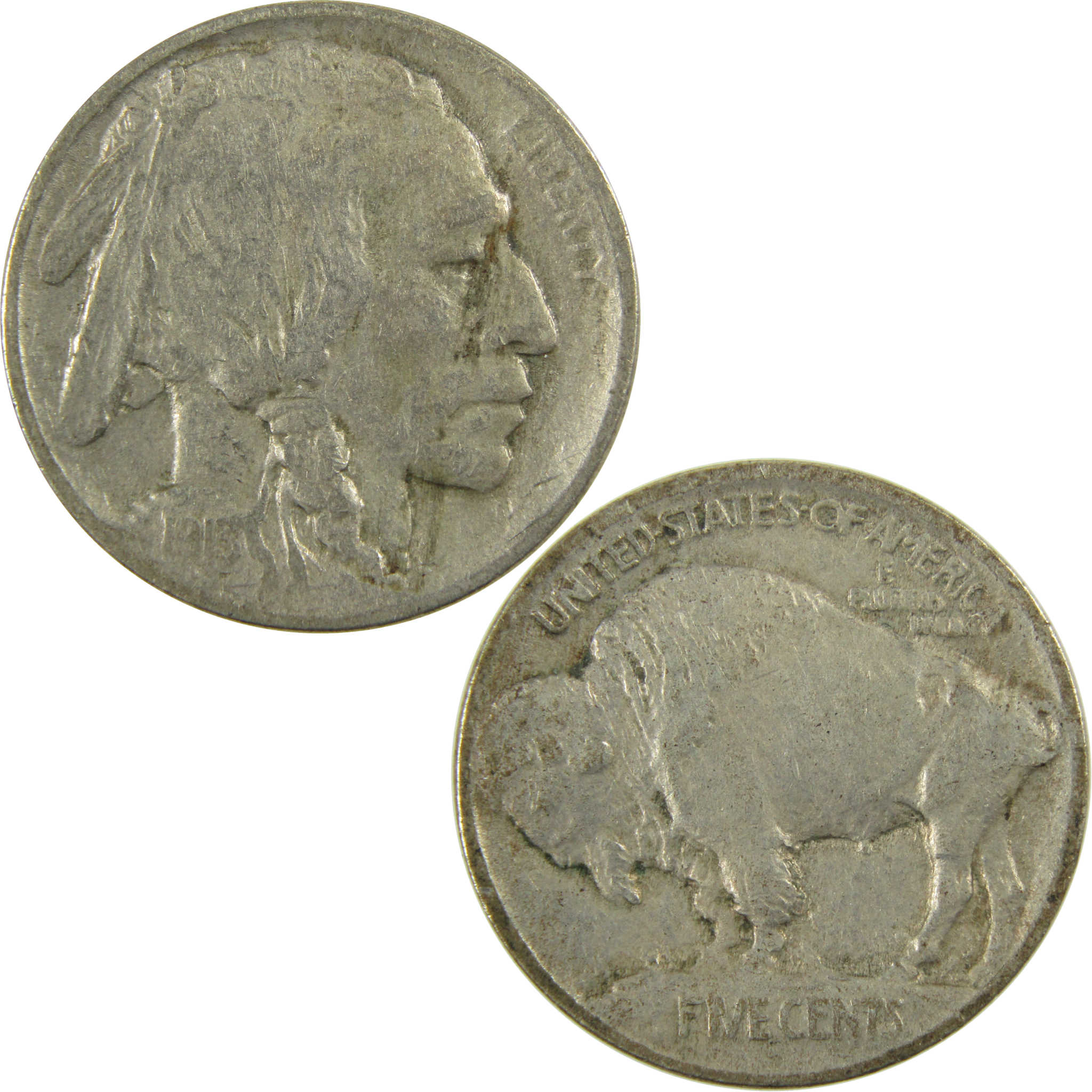1913 Type 1 Indian Head Buffalo Nickel VF Very Fine 5c Coin SKU:I28204
