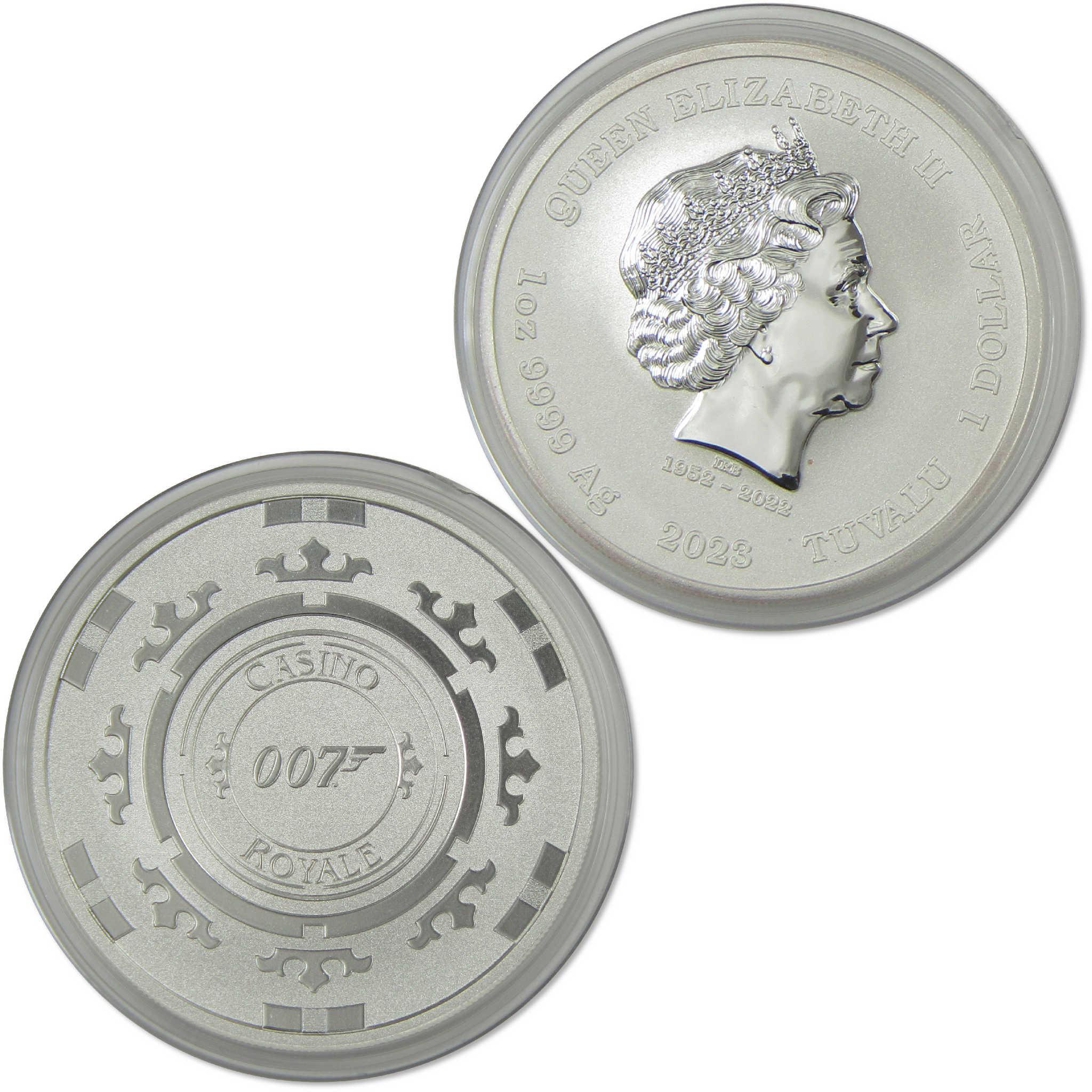007 James Bond Casino Royale Chip BU 1 oz Silver 2023 SKU:OPC226