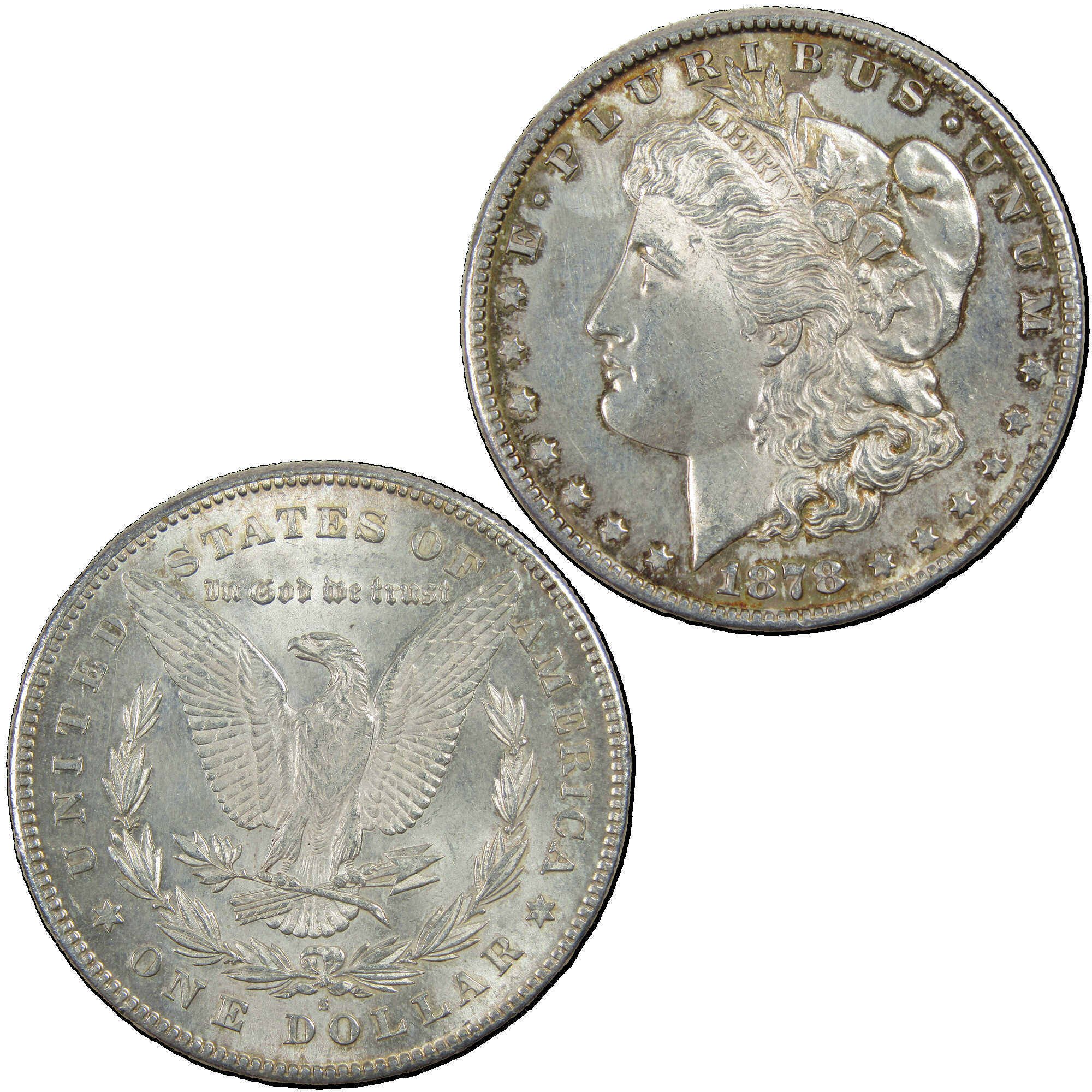 1878 S Morgan Dollar AU About Uncirculated Silver $1 Coin SKU:I12939 - Morgan coin - Morgan silver dollar - Morgan silver dollar for sale - Profile Coins &amp; Collectibles