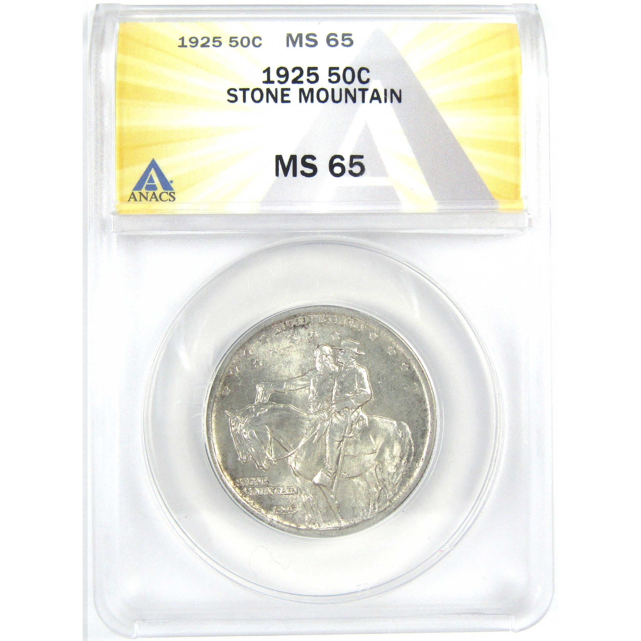 Stone Mountain Commemorative Half Dollar 1925 MS 65 ANACS SKU:I16371