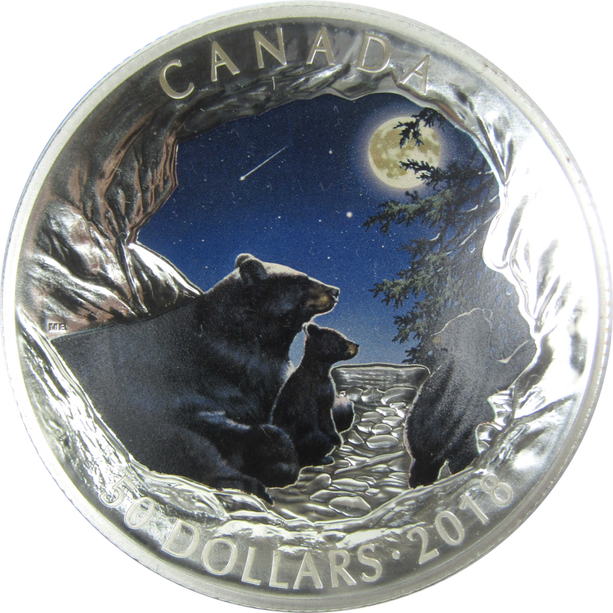 2018 Moonlit Tranquility $50 Canadian 157.6 g Silver SKU:CPC9189