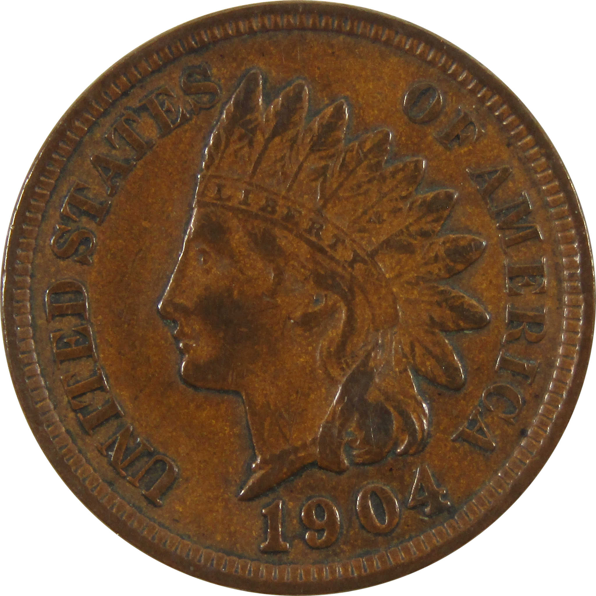 1904 Indian Head Cent AU About Uncirculated Penny 1c Coin SKU:I10985