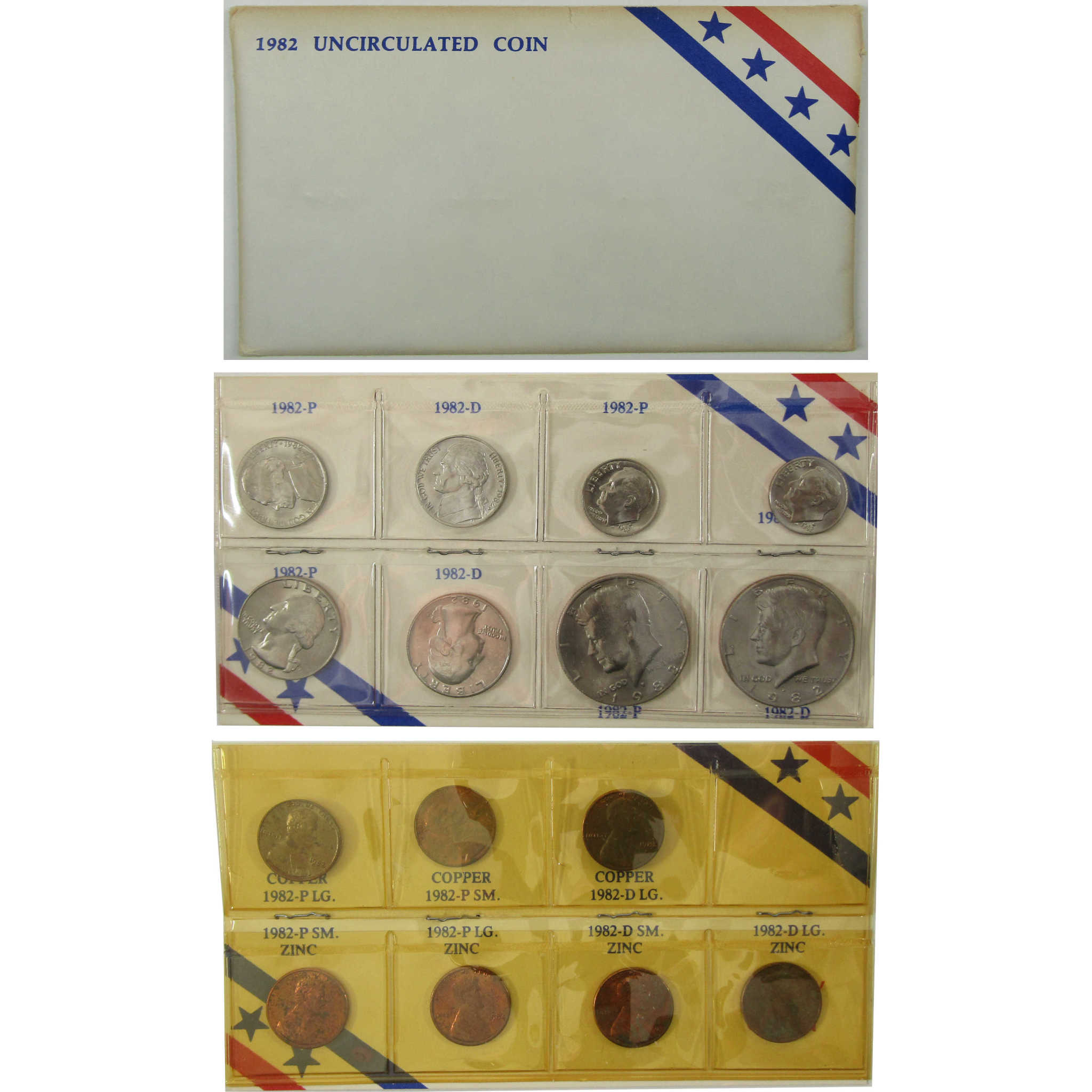 1982 P&D Unofficial 15-Coin Uncirculated Mint Set SKU:I28200