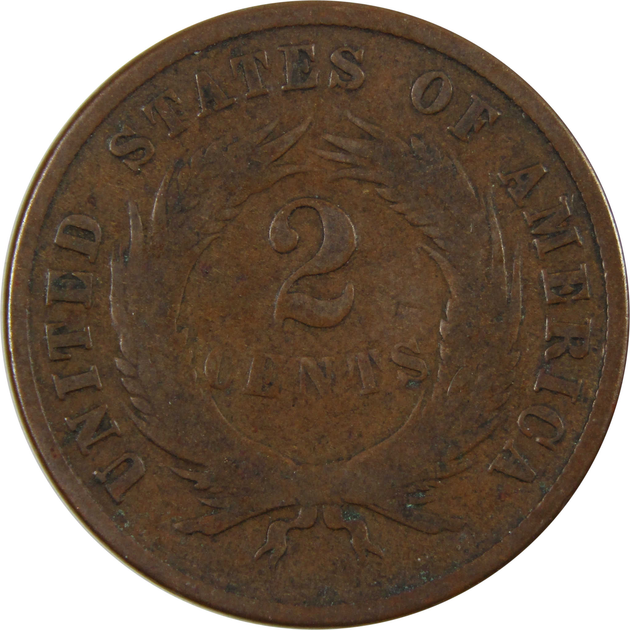 1870 Two Cent Piece AG About Good 2c Coin SKU:I7772