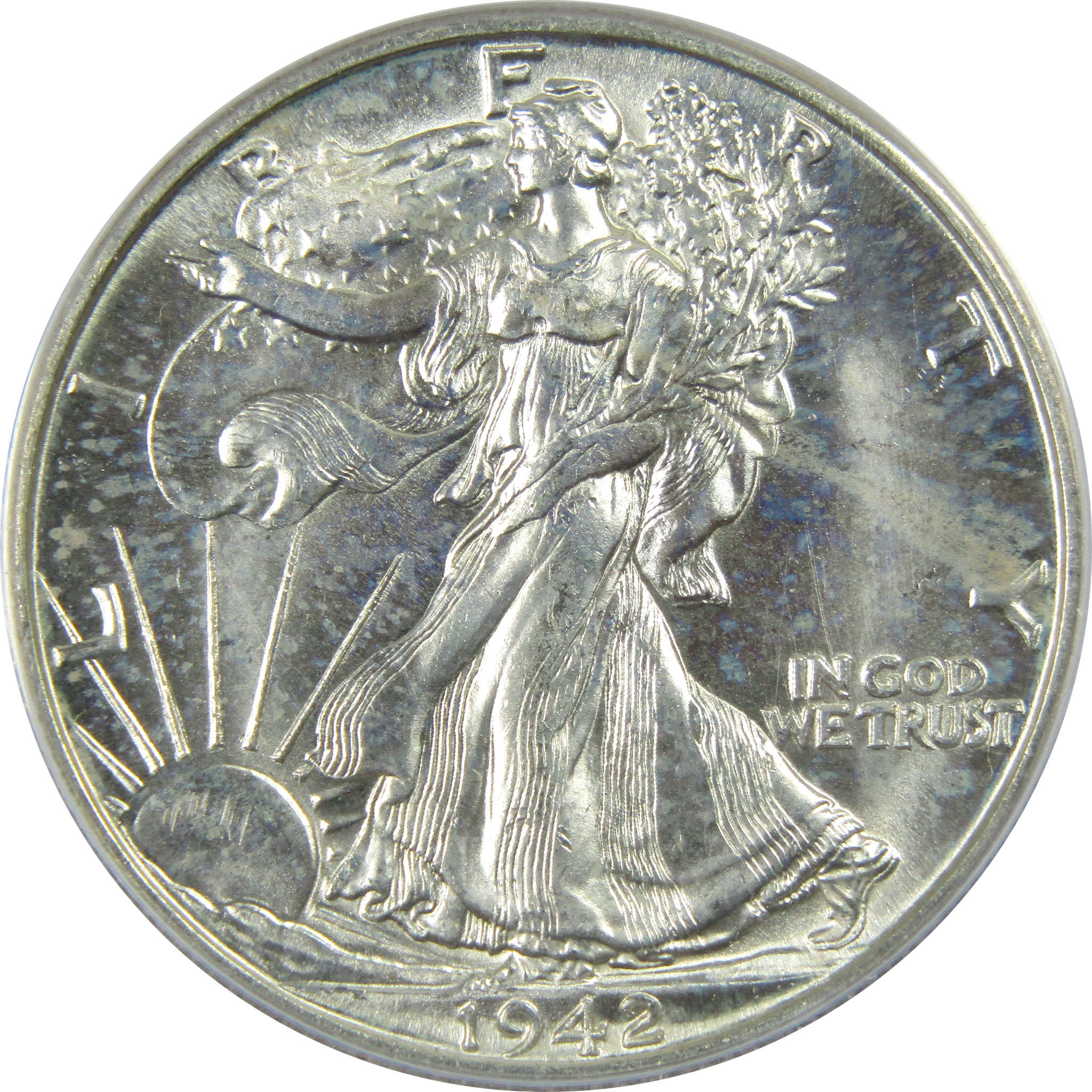 1942 D Liberty Walking Half Dollar MS 64 ANACS Silver 50c SKU:I12123