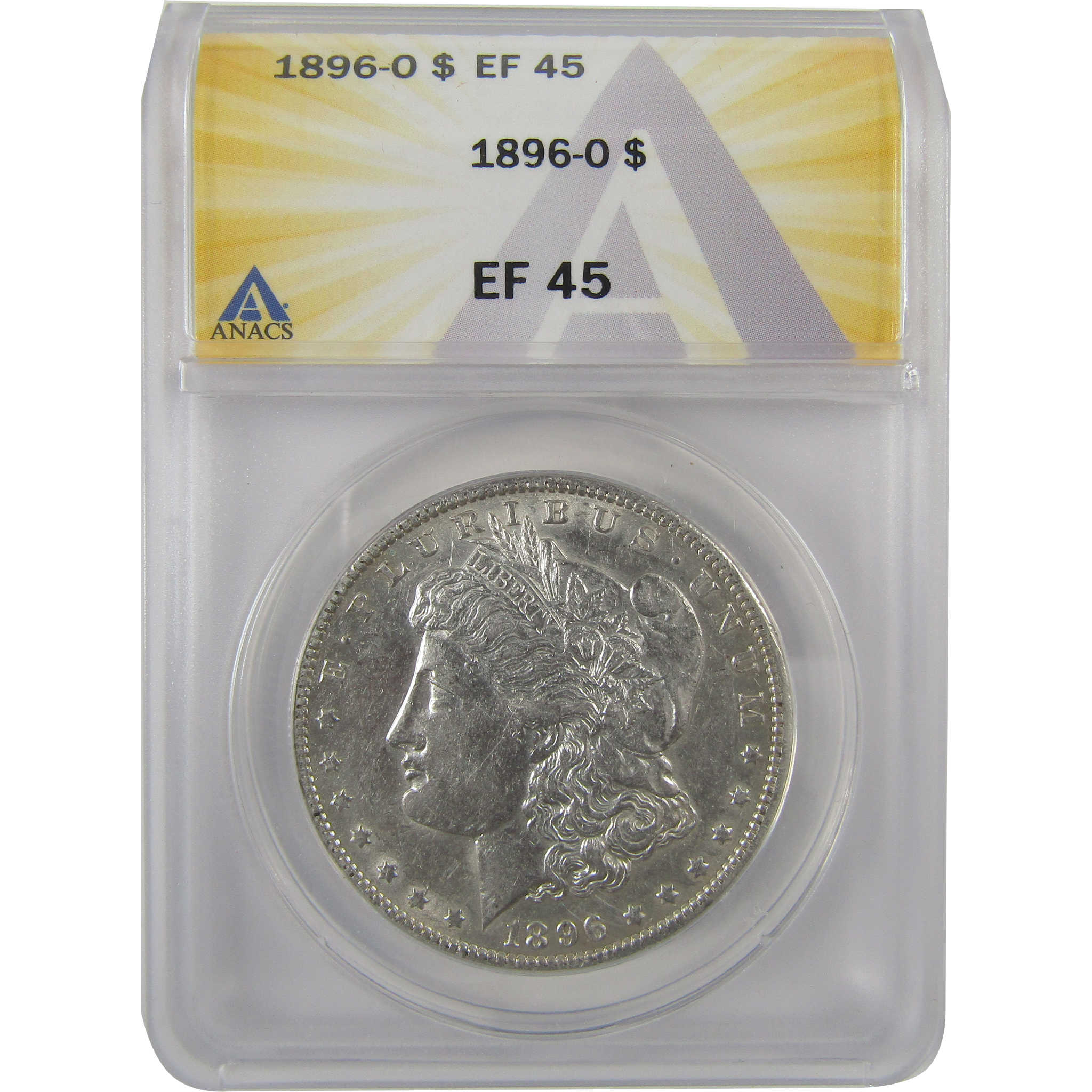 1896 O Morgan Dollar EF 45 ANACS Silver $1 Coin SKU:I19032 - Morgan coin - Morgan silver dollar - Morgan silver dollar for sale - Profile Coins &amp; Collectibles