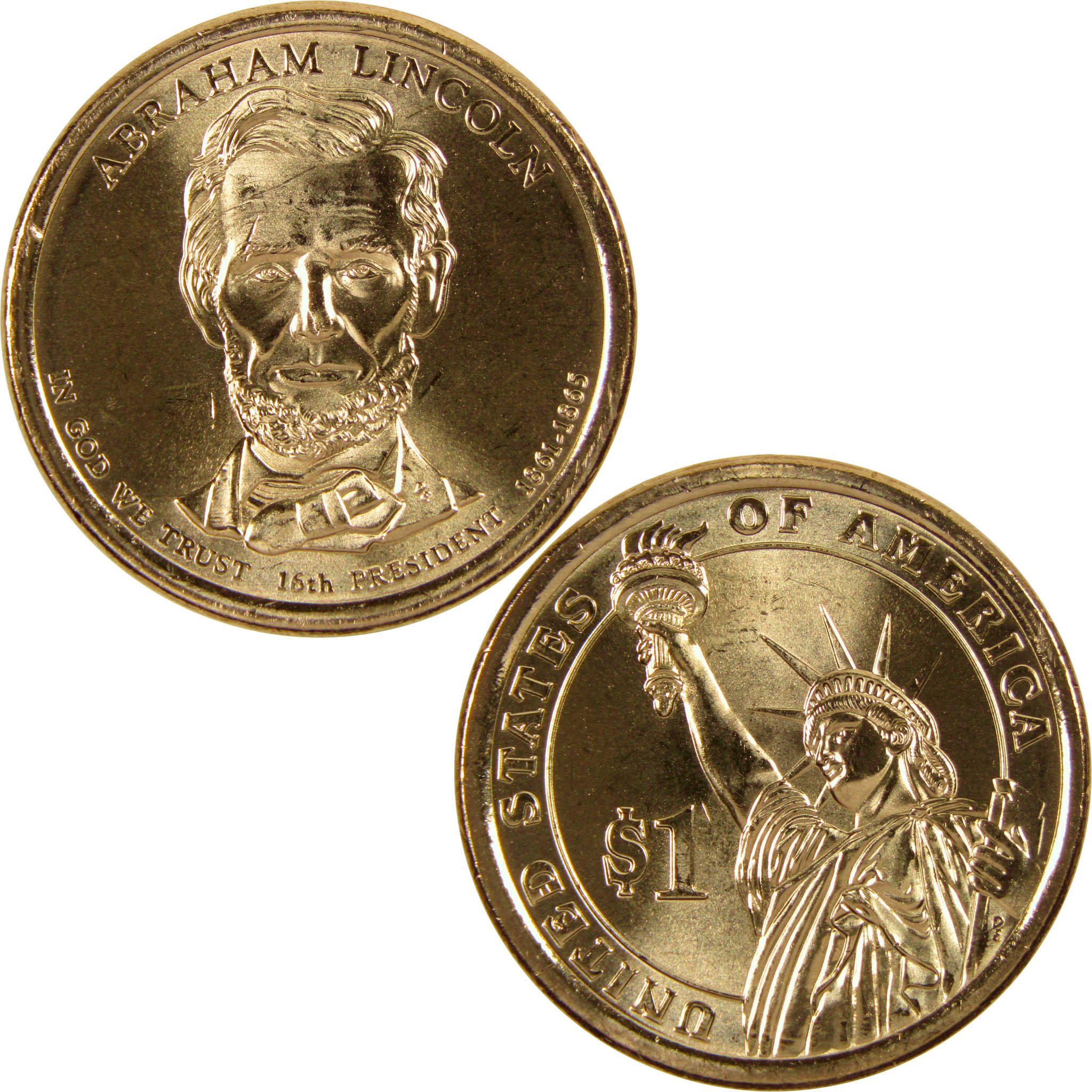 2010 D Abraham Lincoln Presidential Dollar BU Uncirculated $1 Coin