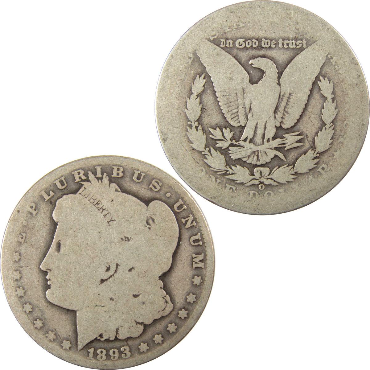 1893 O Morgan Silver Dollar AG About Good $1 Coin SKU:I22771