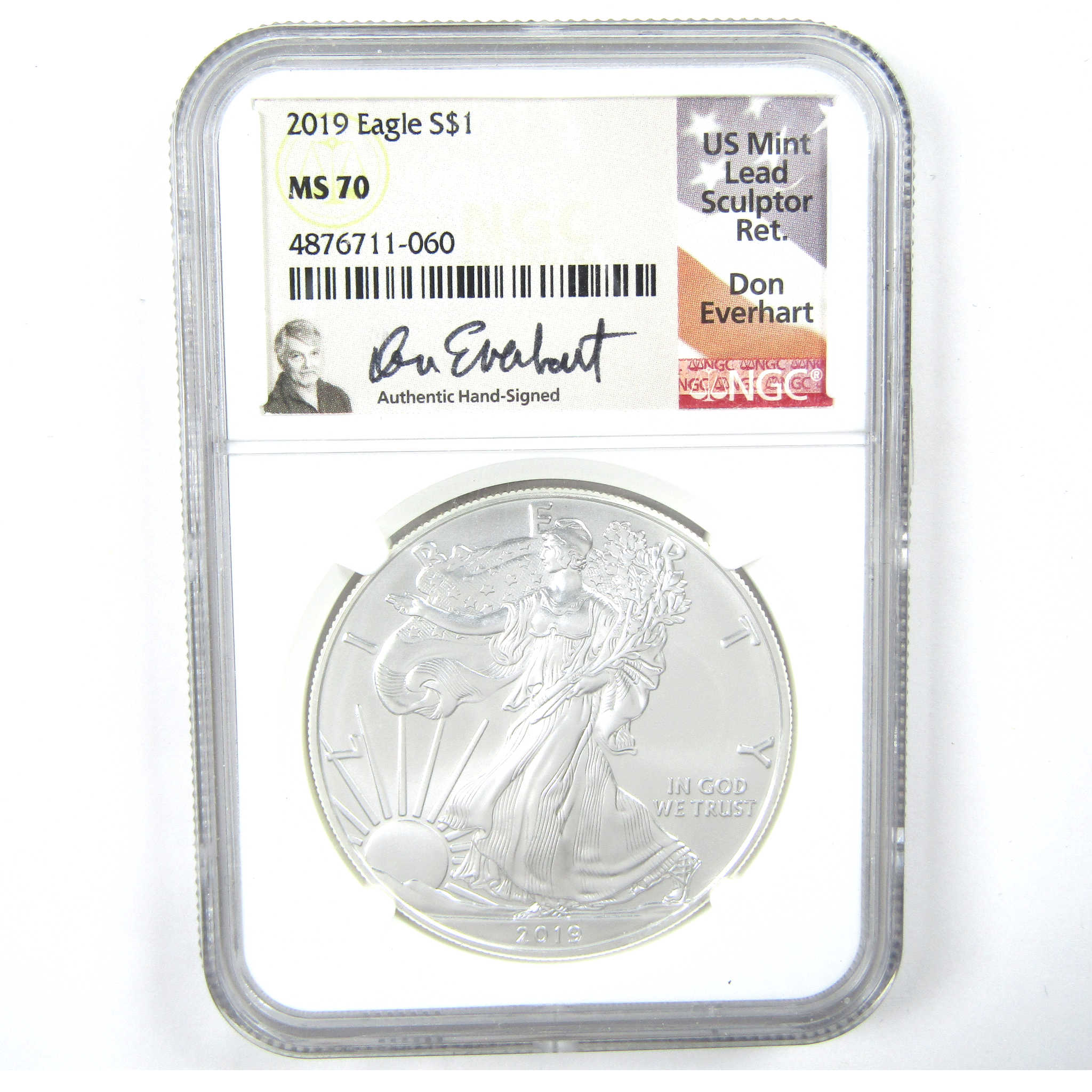 2019 American Silver Eagle MS 70 NGC $1 Coin Everhart SKU:CPC6987