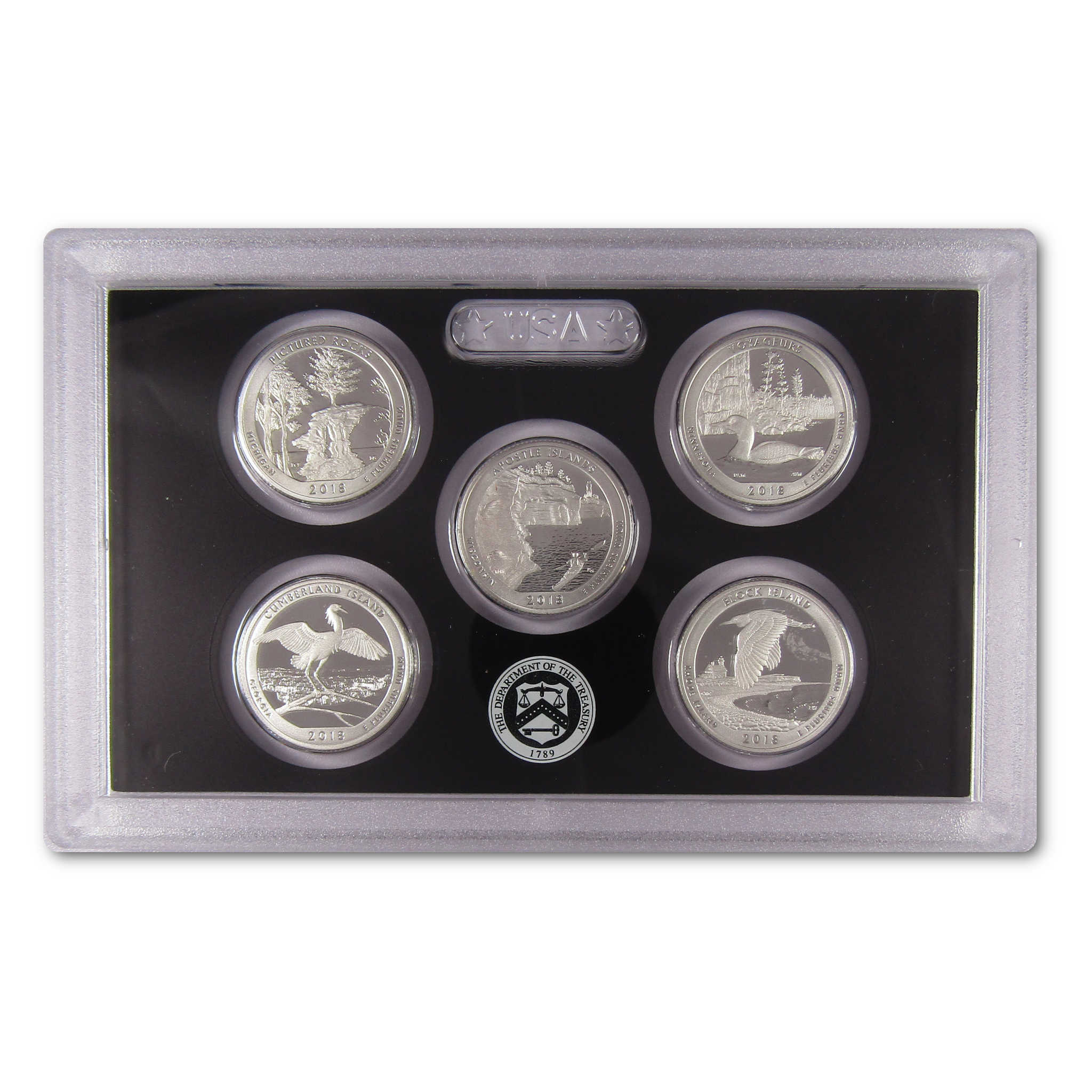 2018 America the Beautiful Quarter Silver Proof Set U.S. Mint OGP COA