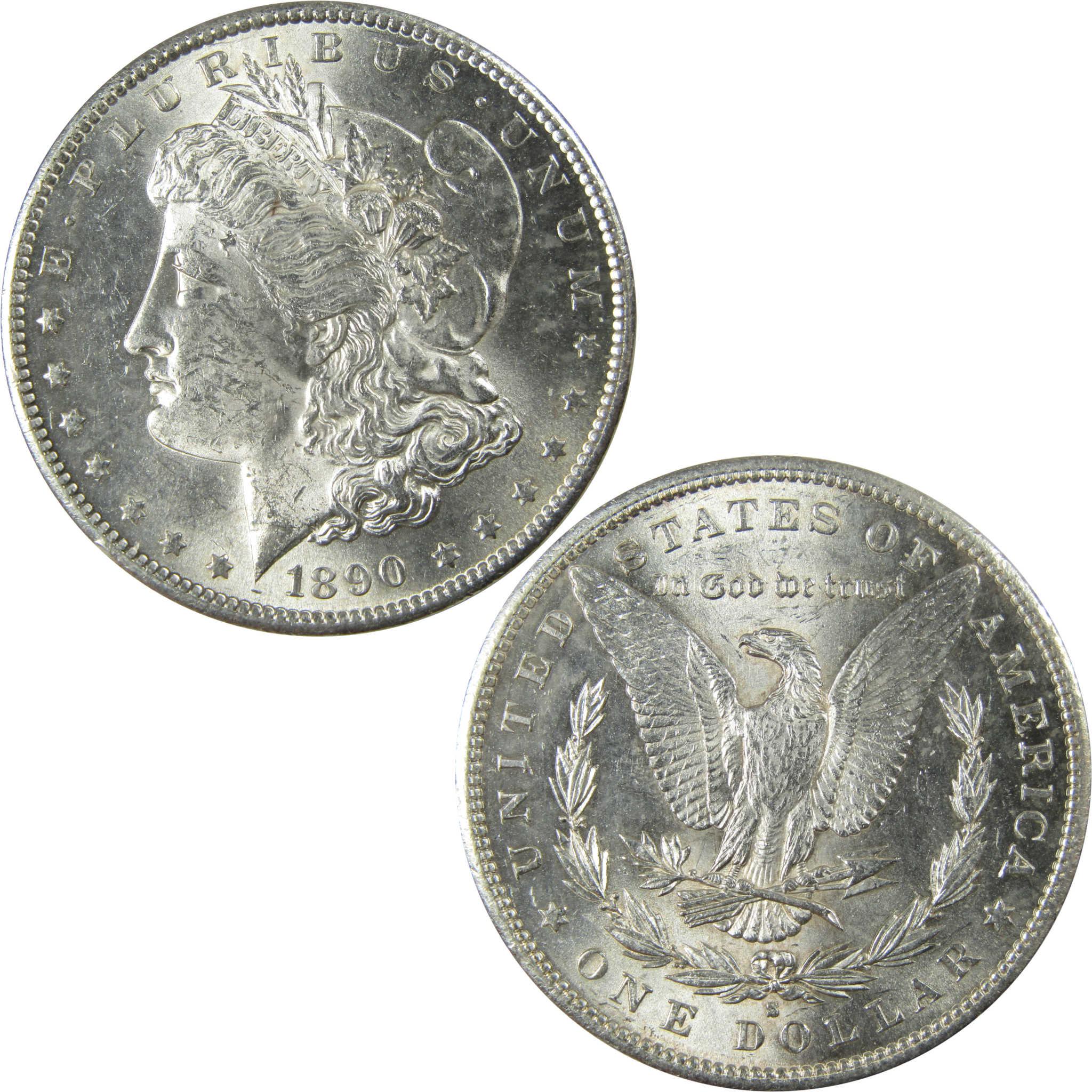 1890 S Morgan Silver Dollar Uncirculated Mint State $1 Coin SKU:I25886 - Morgan coin - Morgan silver dollar - Morgan silver dollar for sale - Profile Coins &amp; Collectibles
