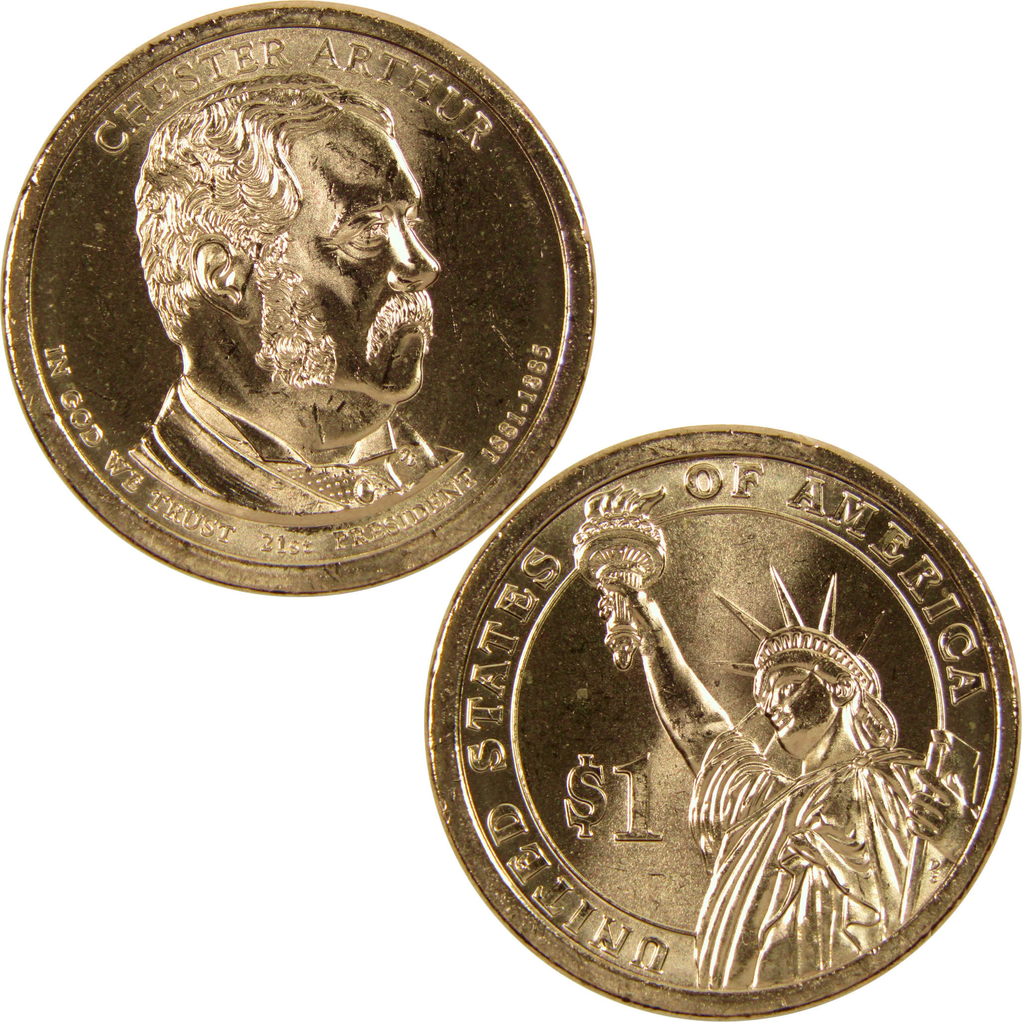 2012 P Chester A Arthur Presidential Dollar BU Uncirculated $1 Coin