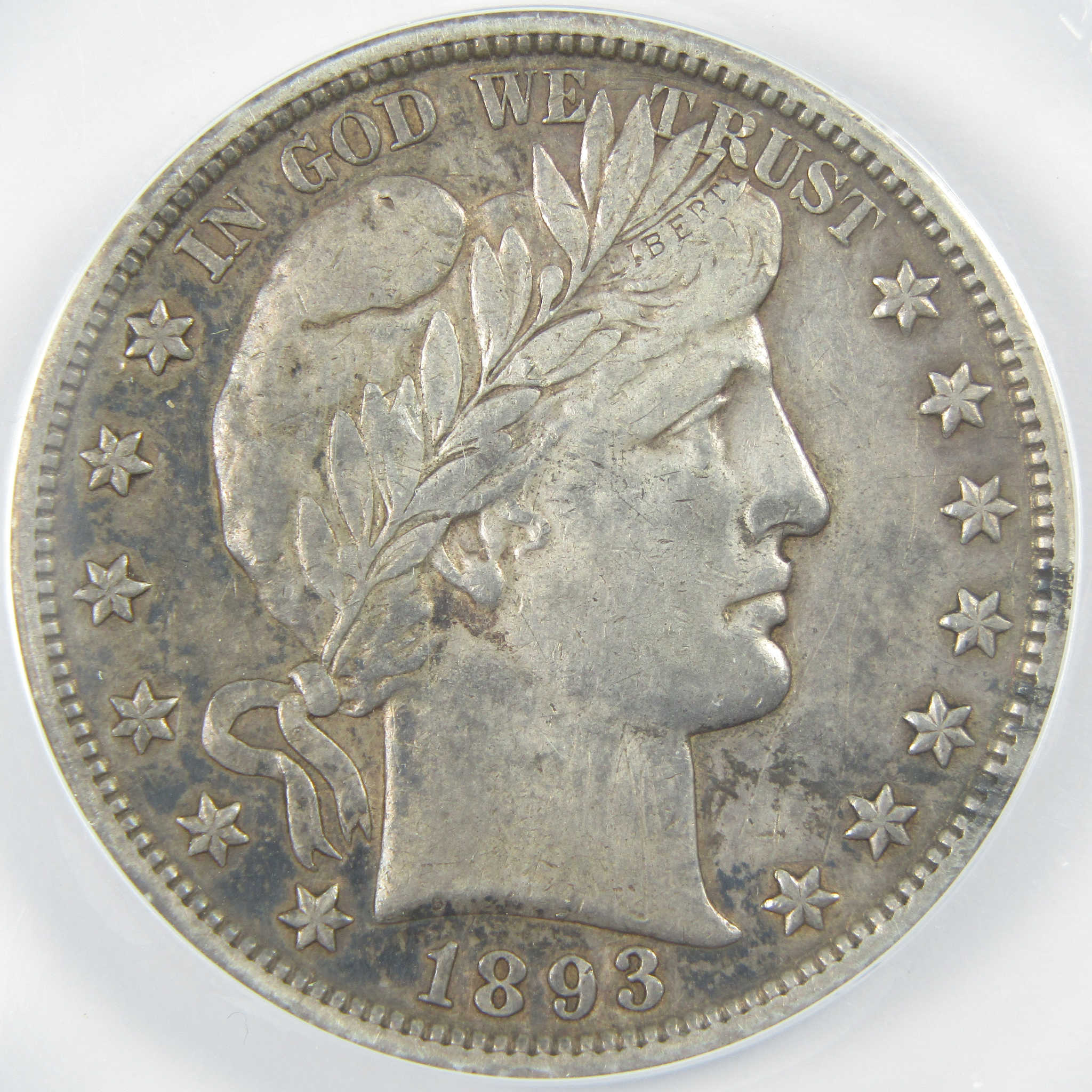 1893 S Barber Half Dollar EF 40 Details ANACS Silver 50c SKU:IPC6253