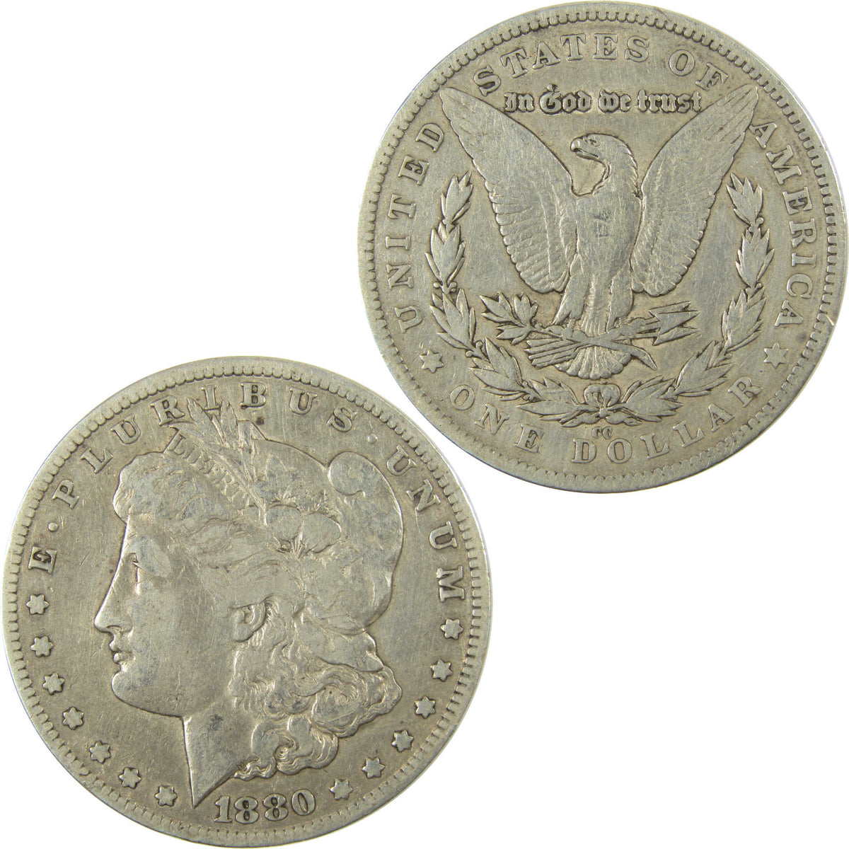 1880 CC Rev 79 Morgan Silver Dollar F Fine Details $1 Coin SKU:CP1730