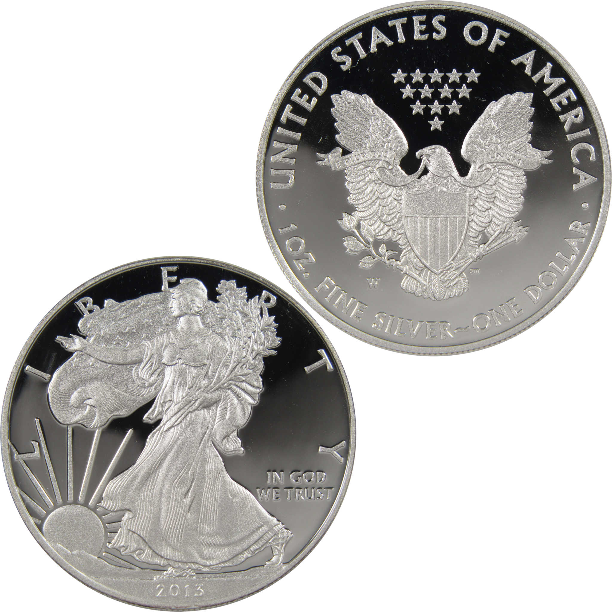 2013 W American Eagle Dollar 1 oz .999 Silver $1 Proof SKU:CPC4359