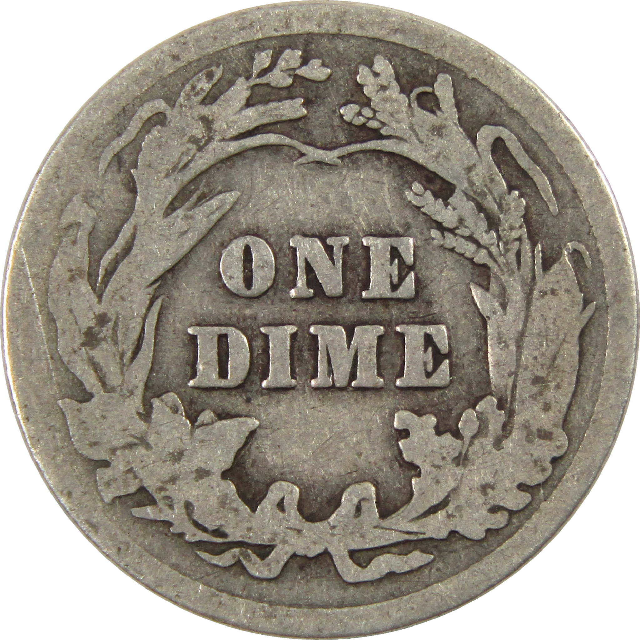 1907 Barber Dime AG About Good Silver 10c Coin