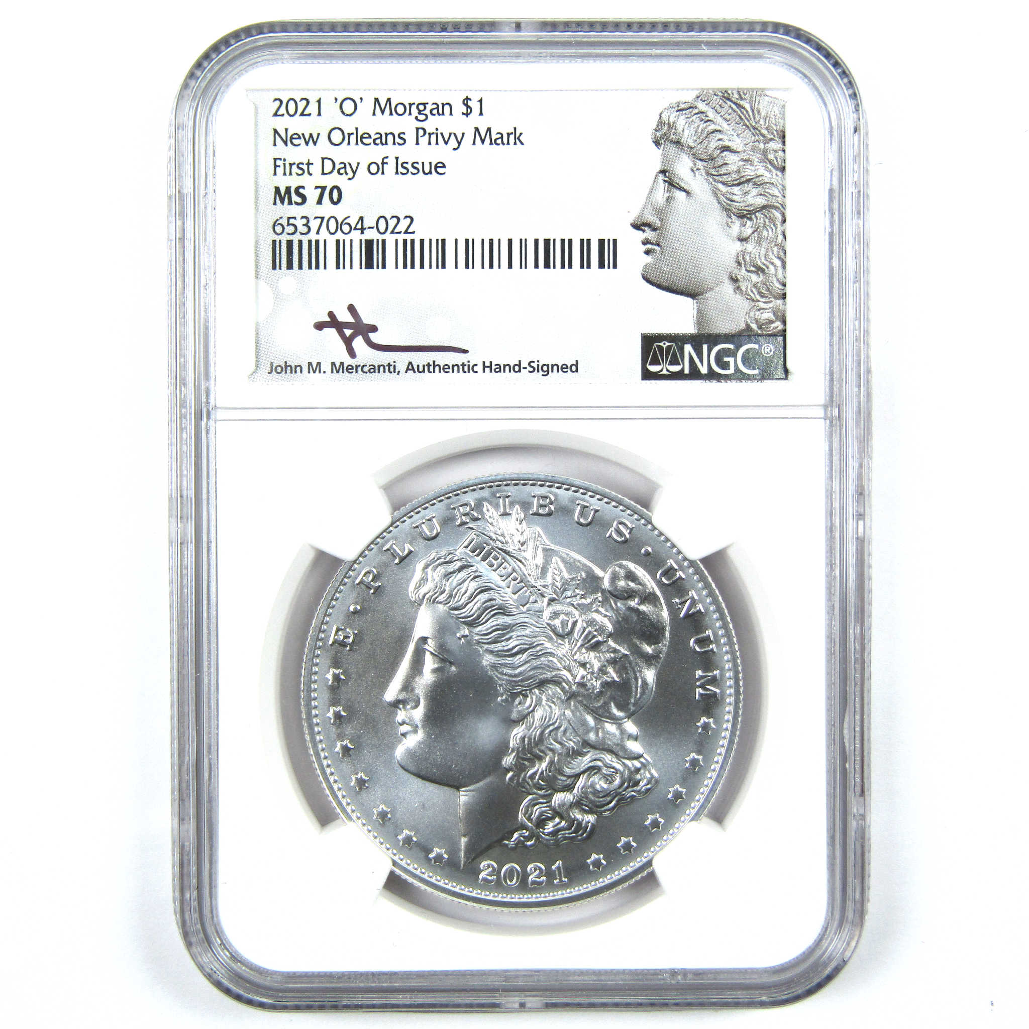 2021 O Morgan Dollar MS 70 NGC Silver Signed Mercanti SKU:CPC6400 - Morgan coin - Morgan silver dollar - Morgan silver dollar for sale - Profile Coins &amp; Collectibles