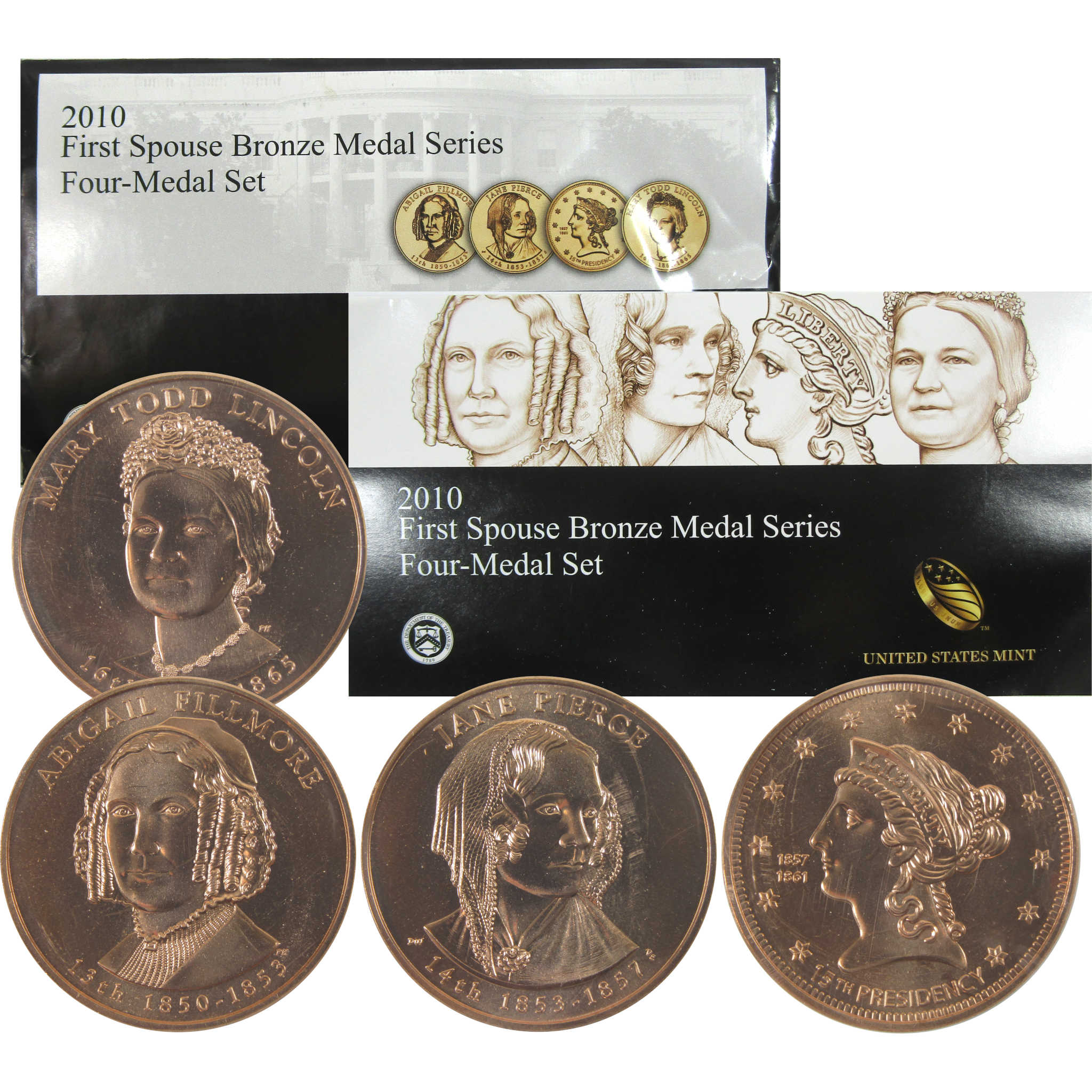 2010 First Spouse Bronze Medal Series 4 Piece Set SKU:CPC8989