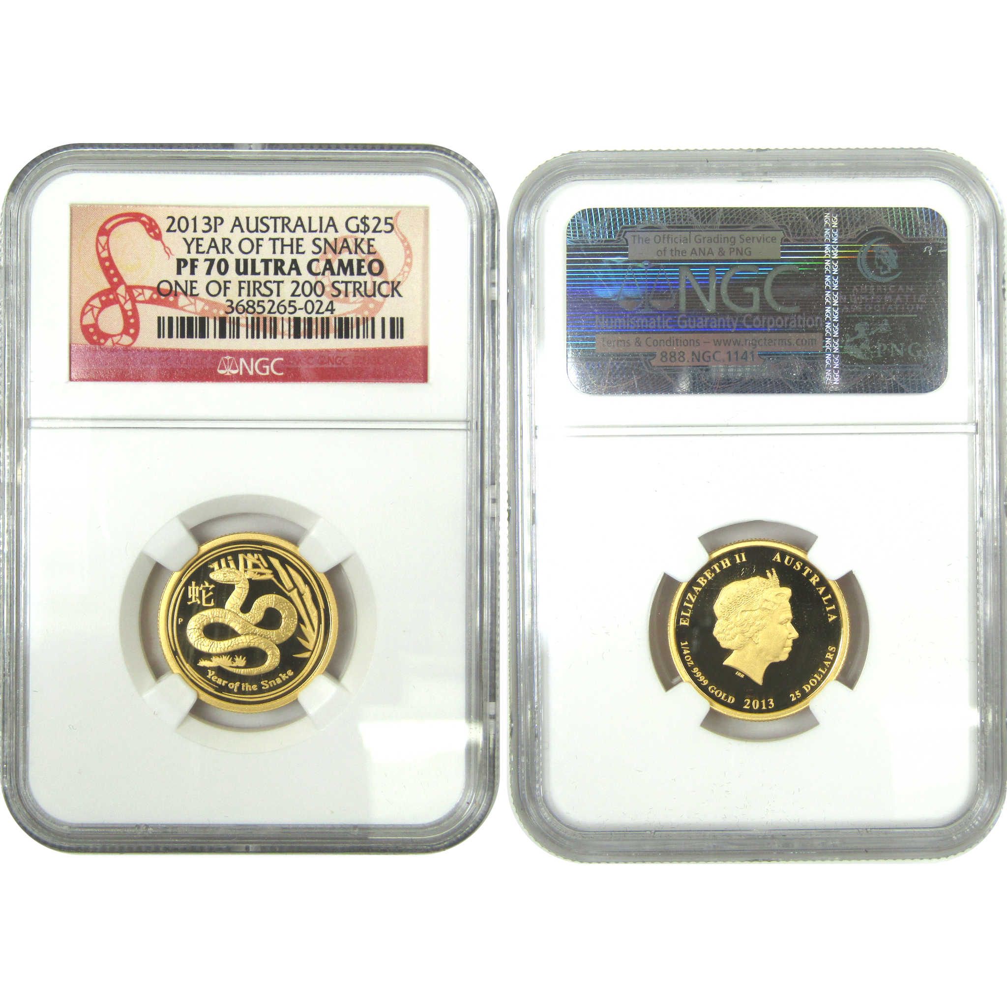 2013 Year of Snake 2 Piece Set PF 70 NGC Gold Bullion SKU:CPC8158