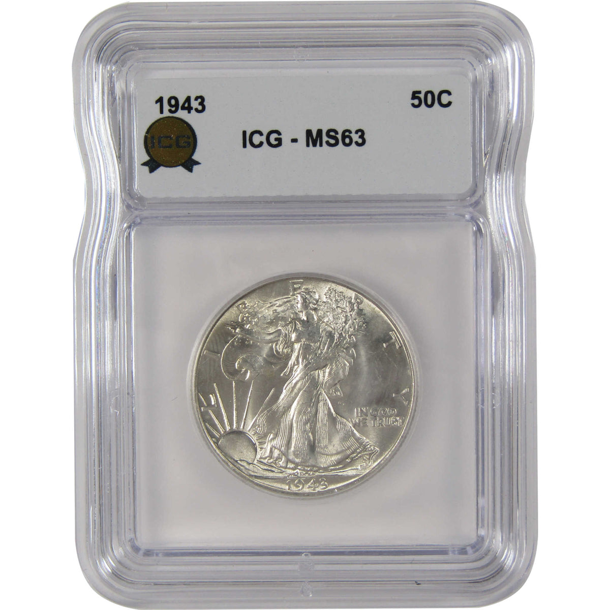 1943 Liberty Walking Silver Half Dollar MS 63 ICG 50c Coin SKU:I29179