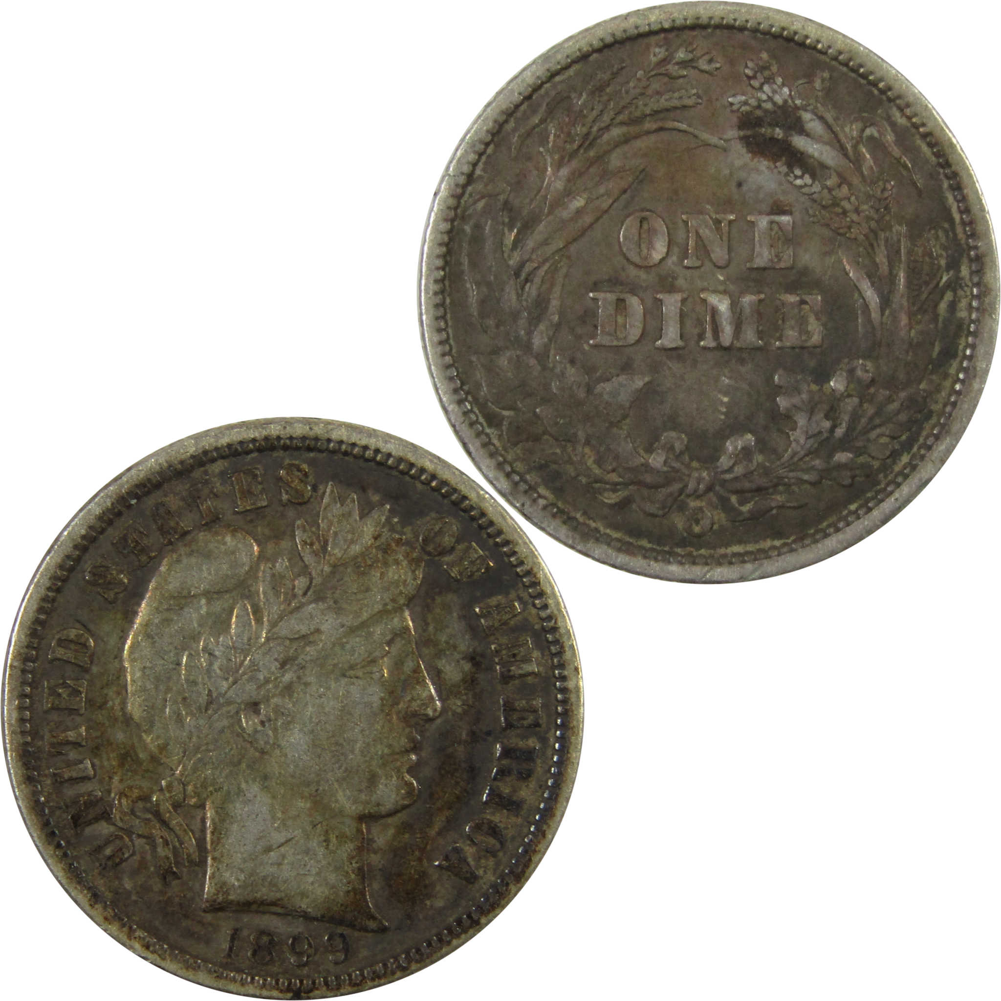 1899 O Barber Silver Dime VF Very Fine 10c Coin Collectible SKU:CP1347