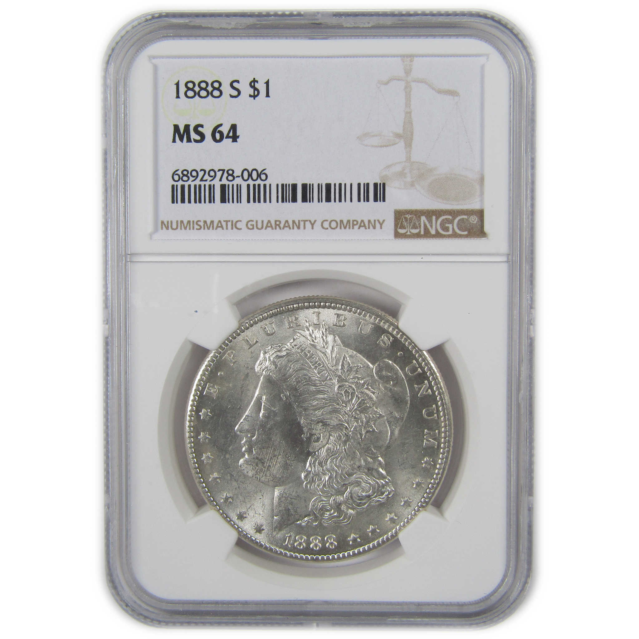 1888 S Morgan Dollar MS 64 NGC Silver Uncirculated $1 Coin SKU:I23801 - Morgan coin - Morgan silver dollar - Morgan silver dollar for sale - Profile Coins &amp; Collectibles