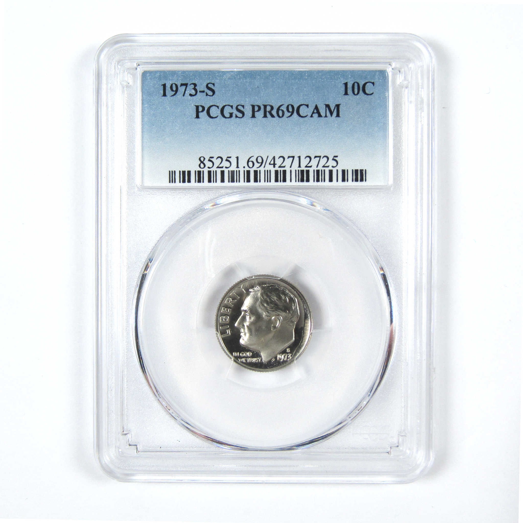 1973 S Roosevelt Dime PR 69 CAM PCGS Clad 10c Proof Coin SKU:CPC7353