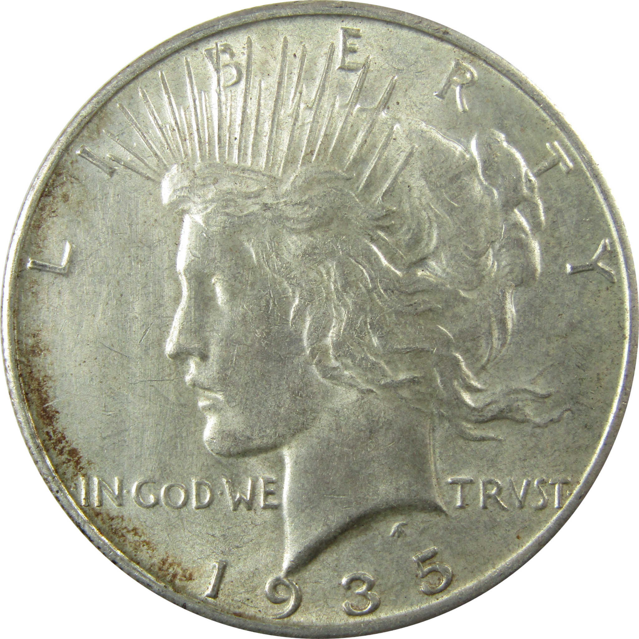 1935 S Peace Silver Dollar AU About Uncirculated Details SKU:I26503